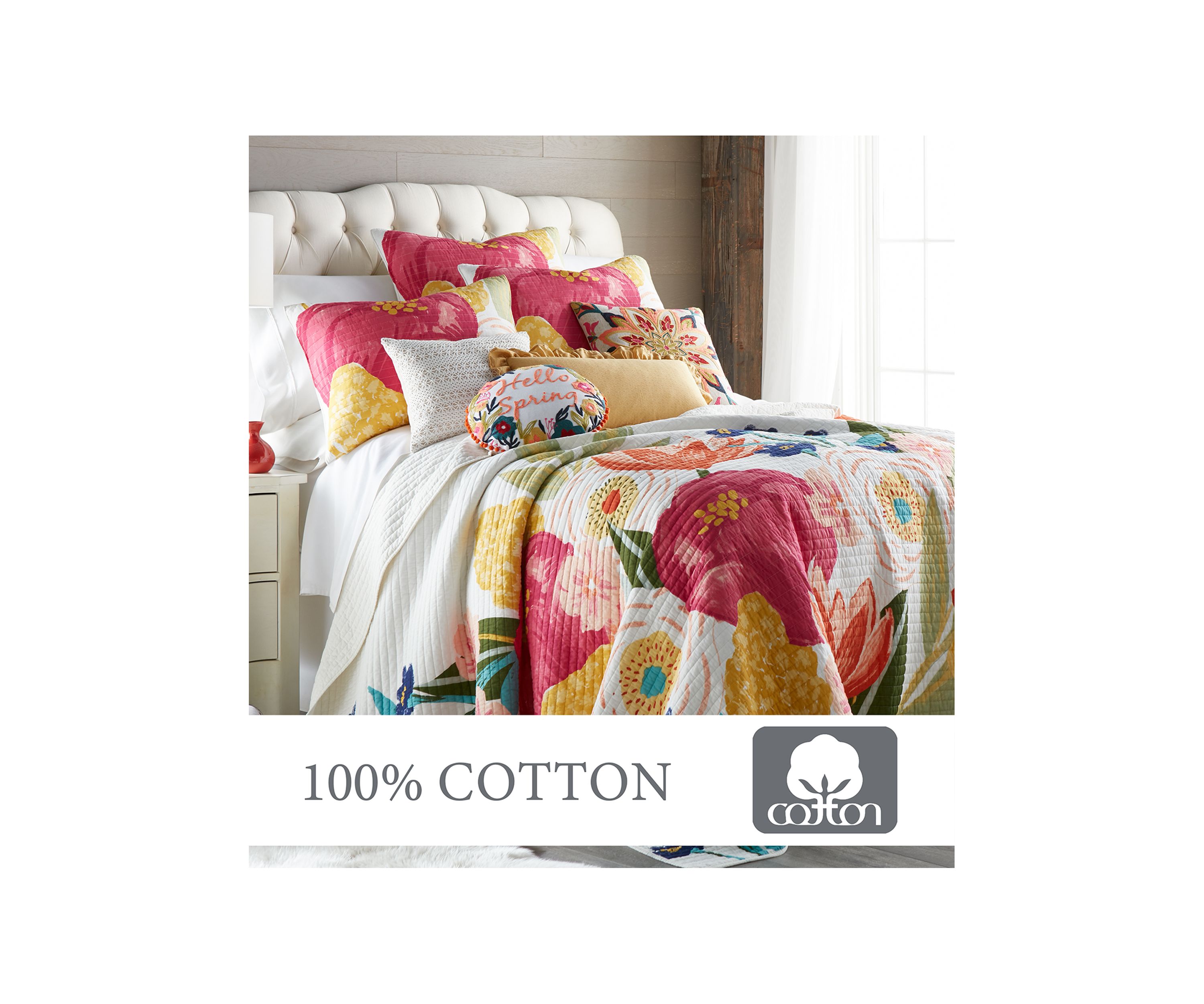 Grandiflora Full/Queen Quilt Set