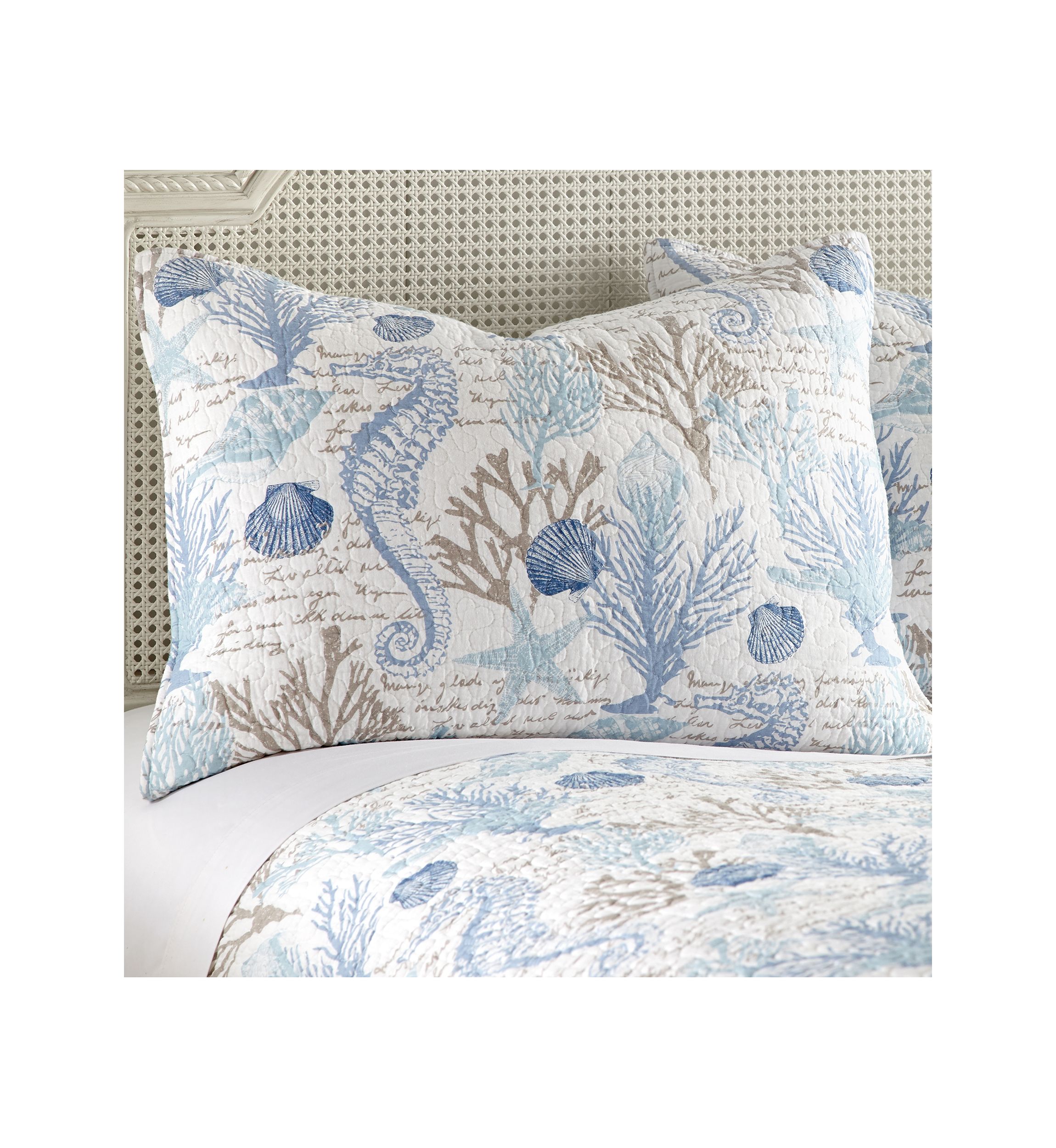 Galapagos Blue Full/Queen Quilt Set