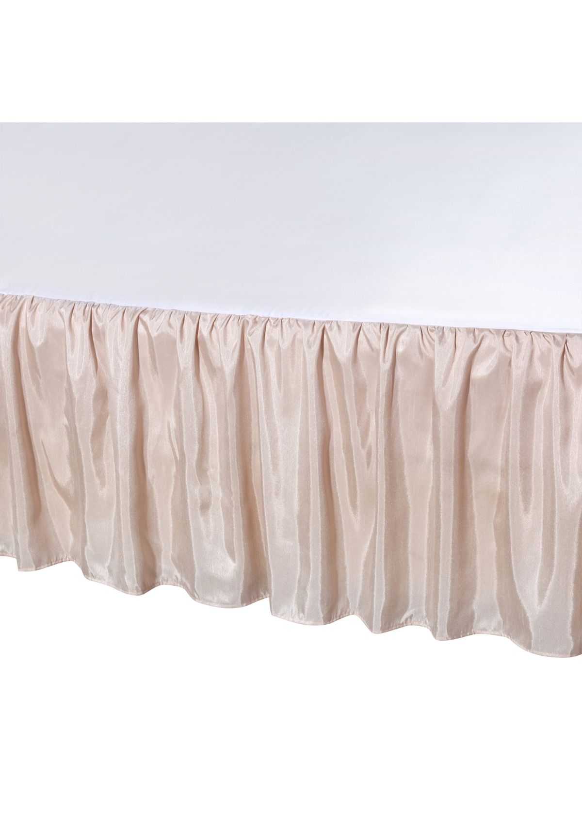  Blush Dupioni Full Dust Ruffle