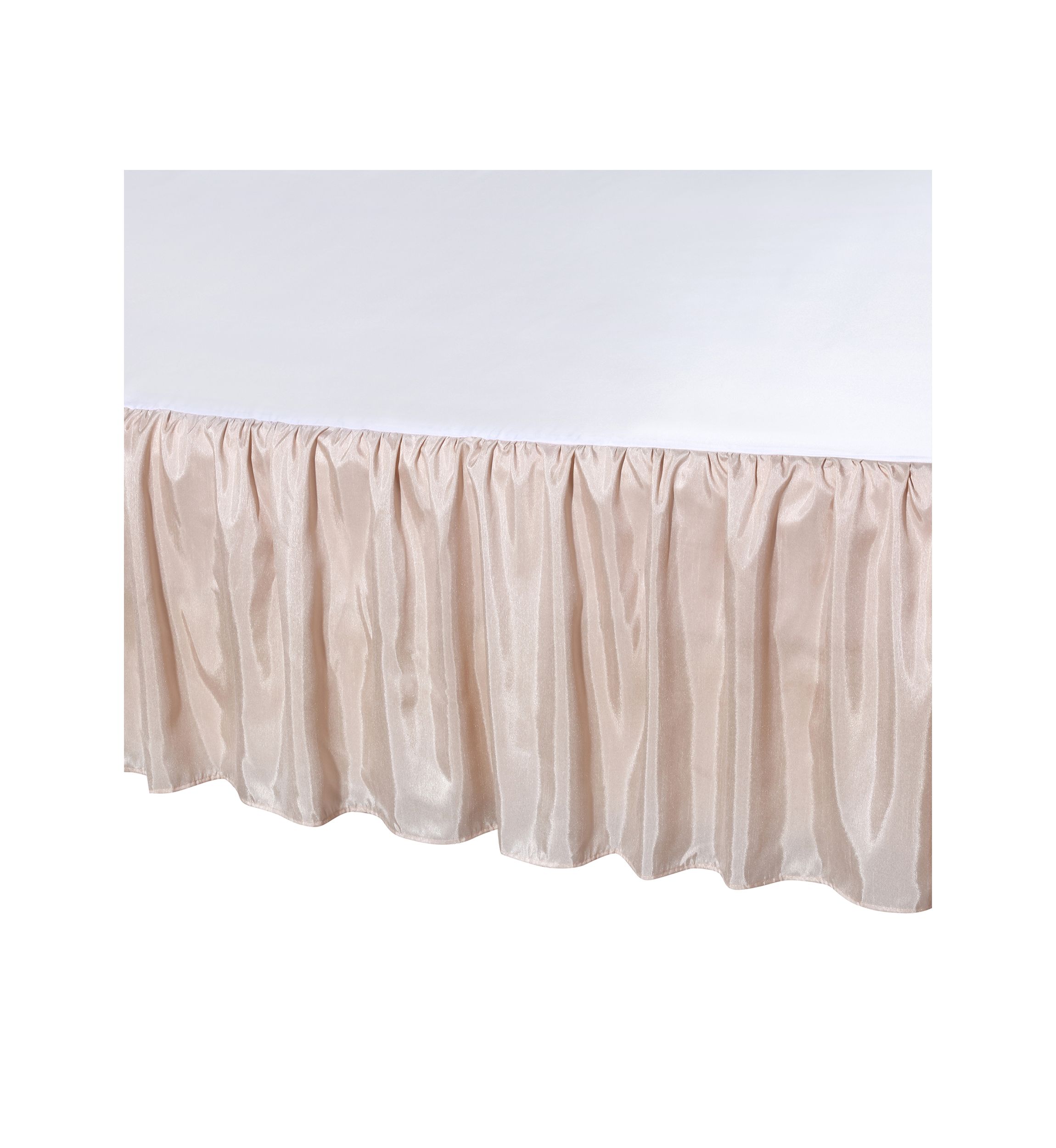  Blush Dupioni Full Dust Ruffle