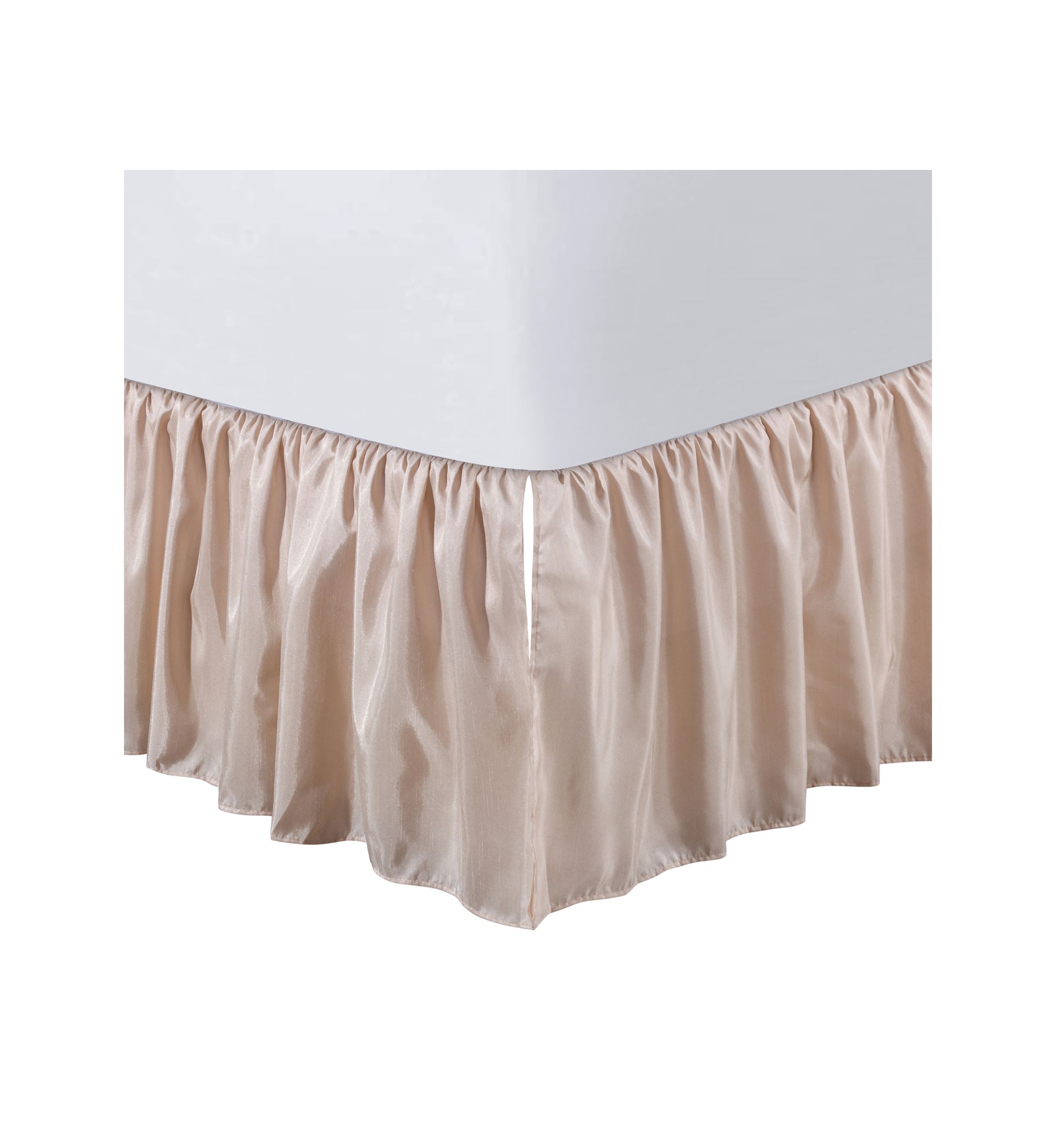  Blush Dupioni Full Dust Ruffle