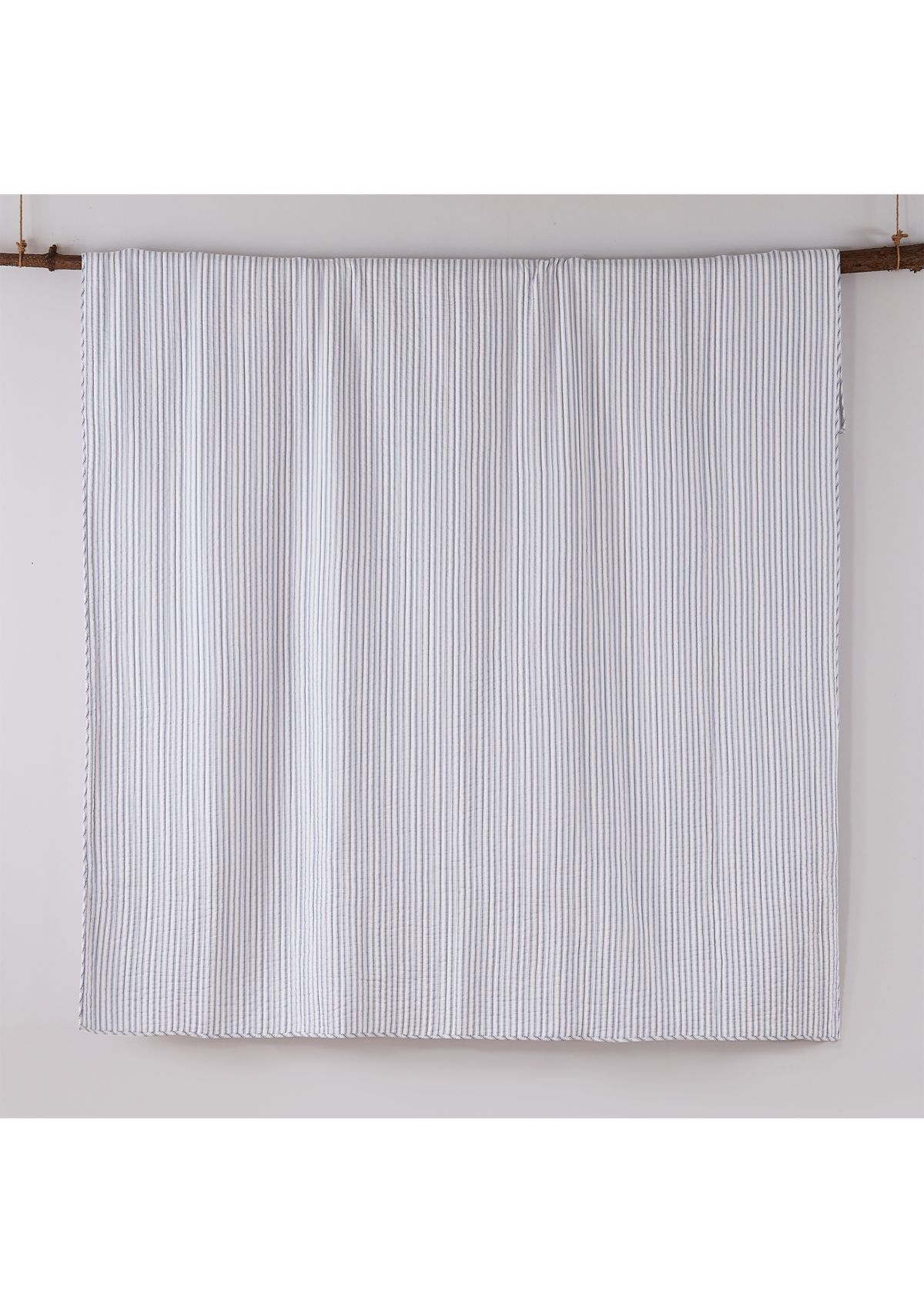 Tobago Stripe Blue Quilt Set