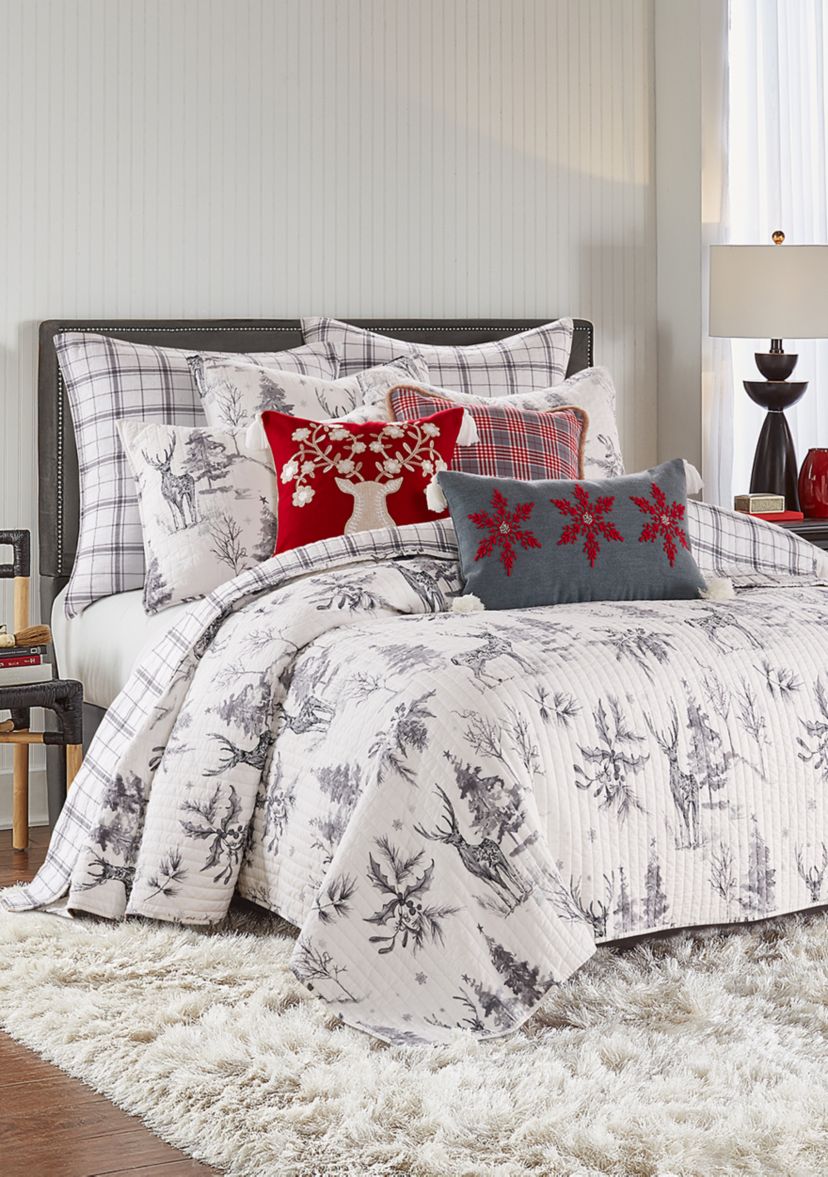 Sleigh Bells Gray Quilt