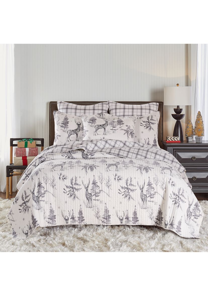 Sleigh Bells Gray Quilt