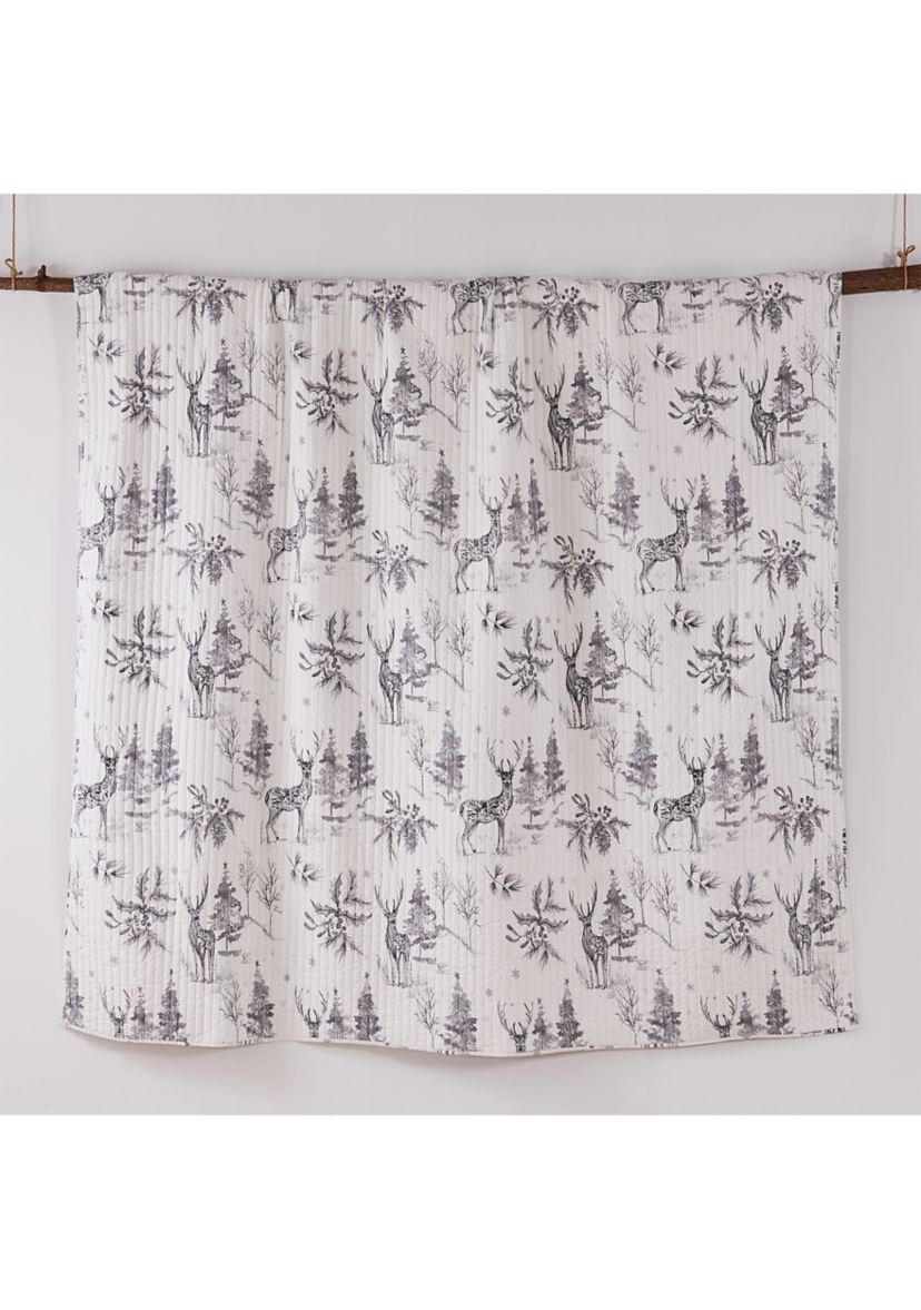 Sleigh Bells Gray Quilt