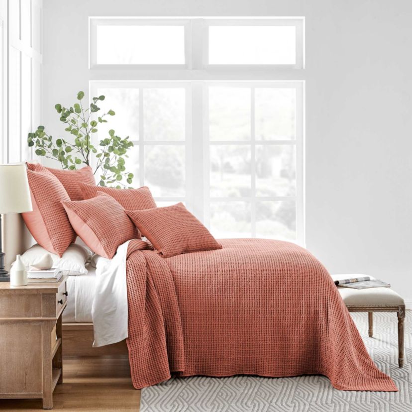 Mills Waffle Bedspread Set
