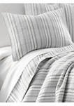 Vasari Stripe Gray Quilt Set