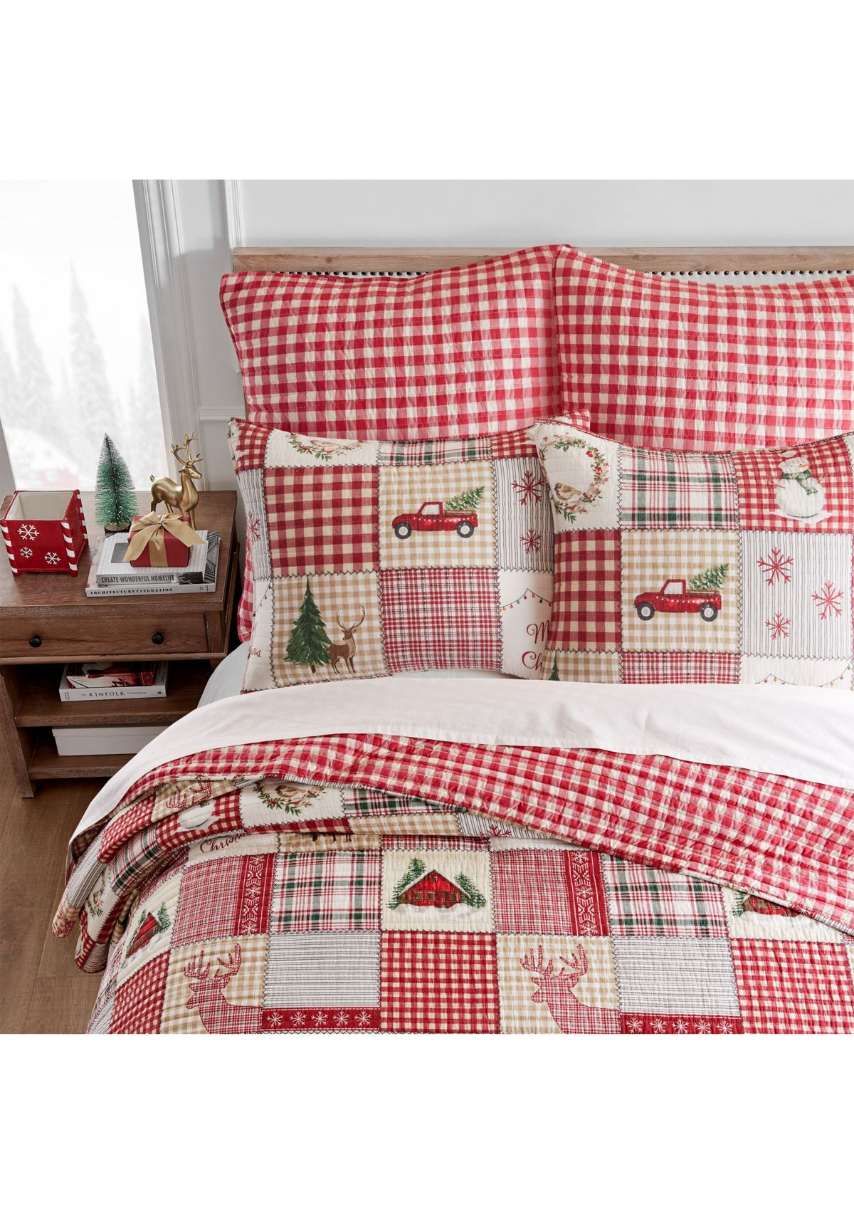 Home For Christmas Twin Quilt Set