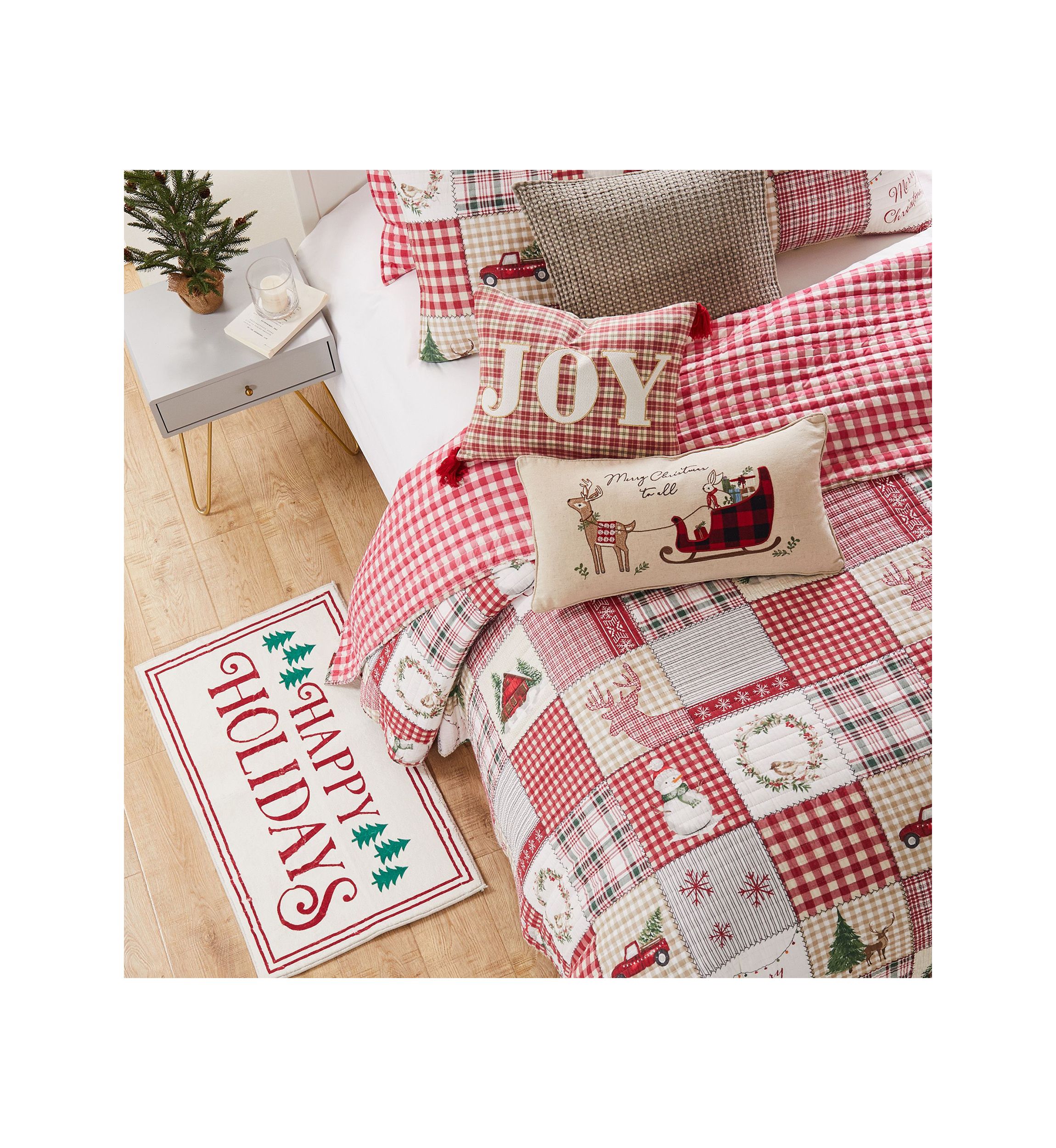 Home For Christmas Twin Quilt Set
