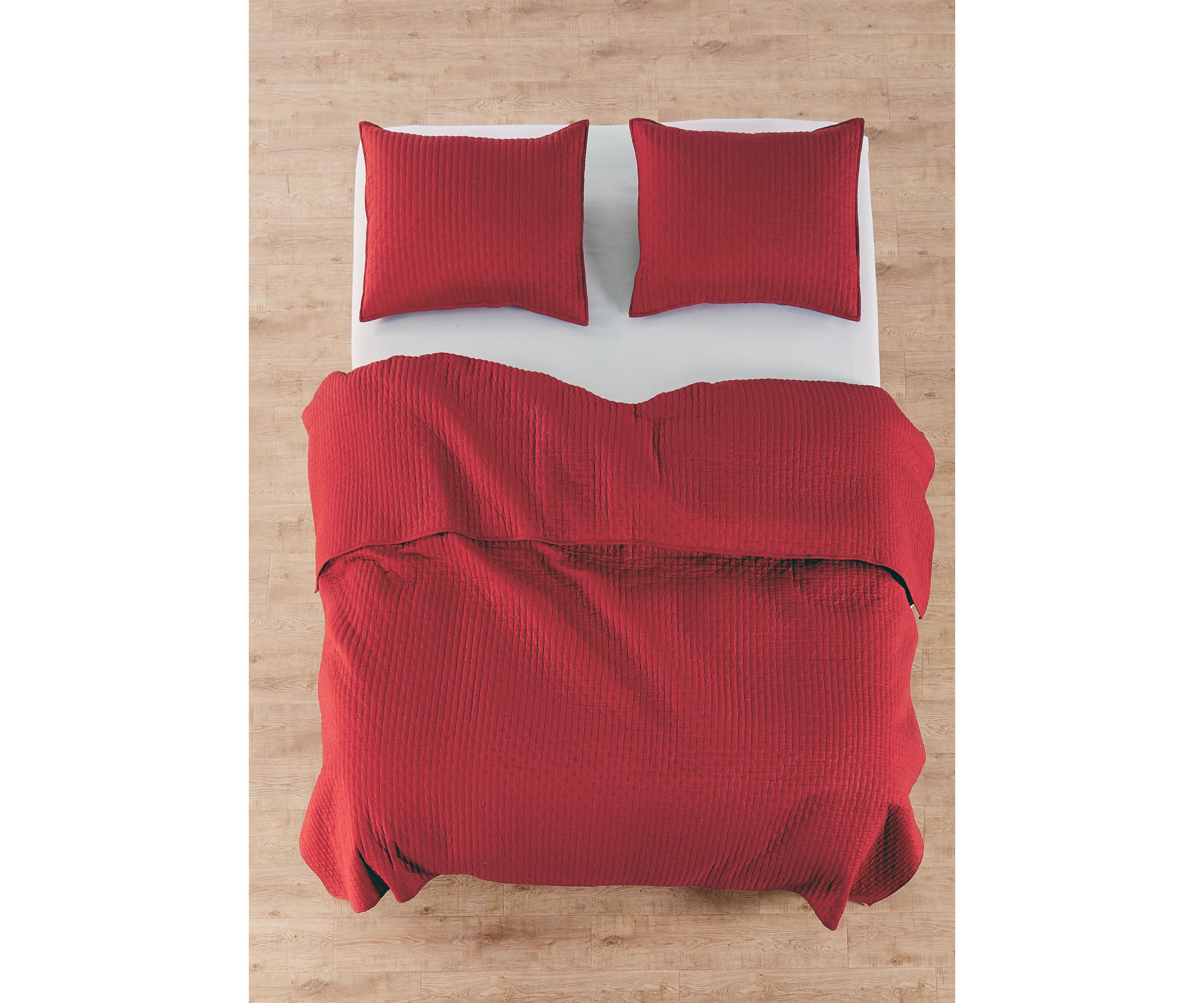 Cross Stitch Bright White Reversible Quilt Set