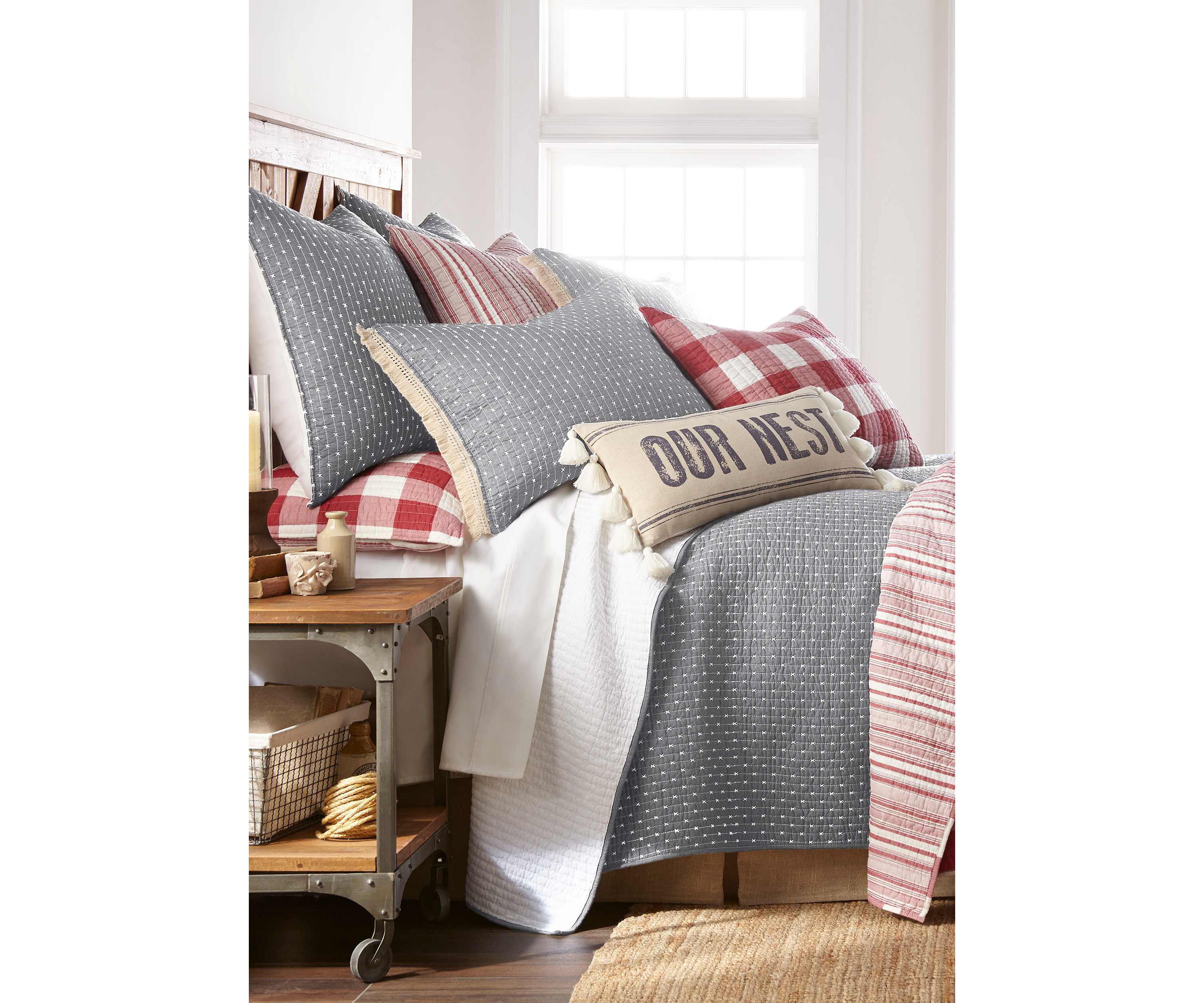 Cross Stitch Euro Sham Set of 2