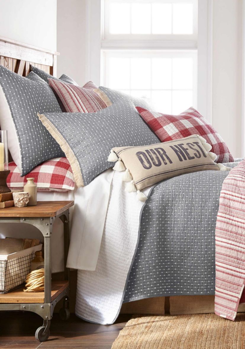 Cross Stitch Euro Sham Set of 2