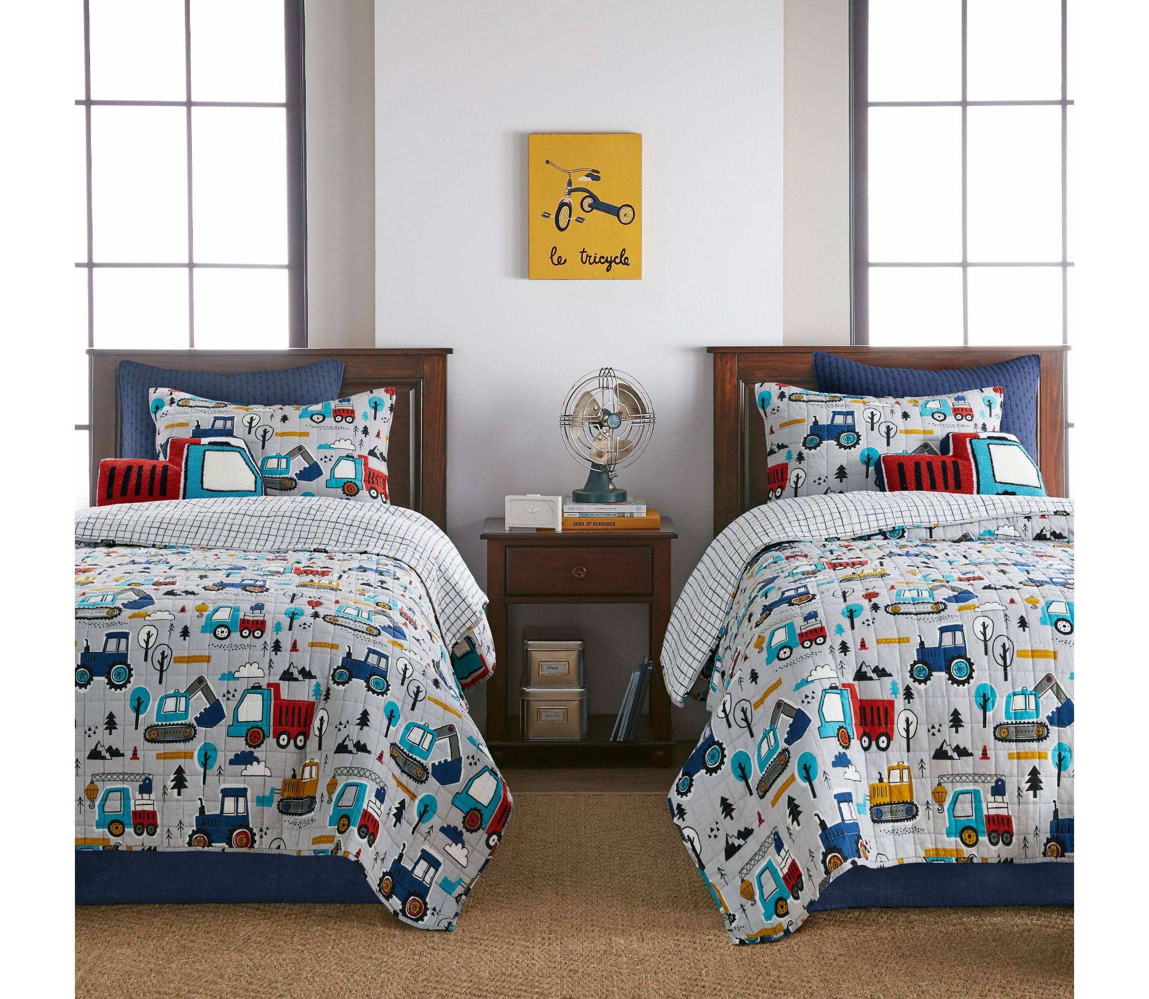 Mod Trucks Twin Quilt Set