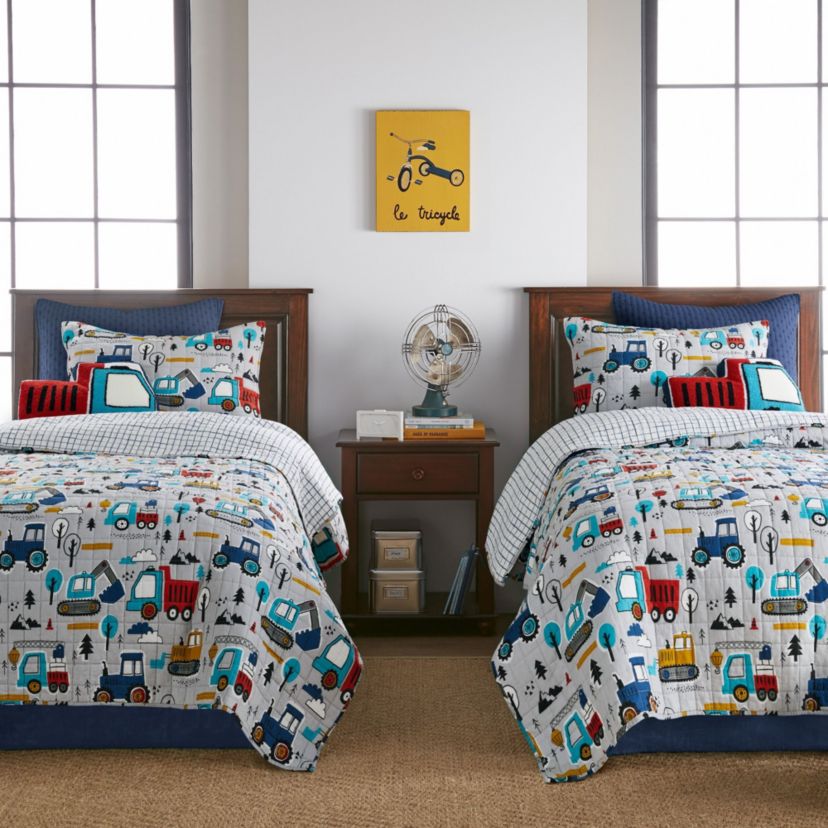 Mod Trucks Twin Quilt Set
