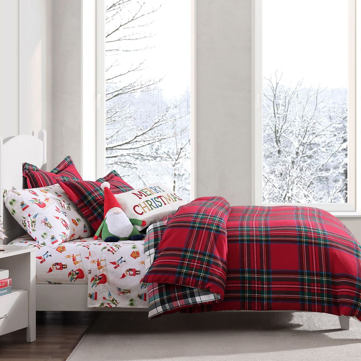 Spencer Plaid Flannel Duvet Cover Set