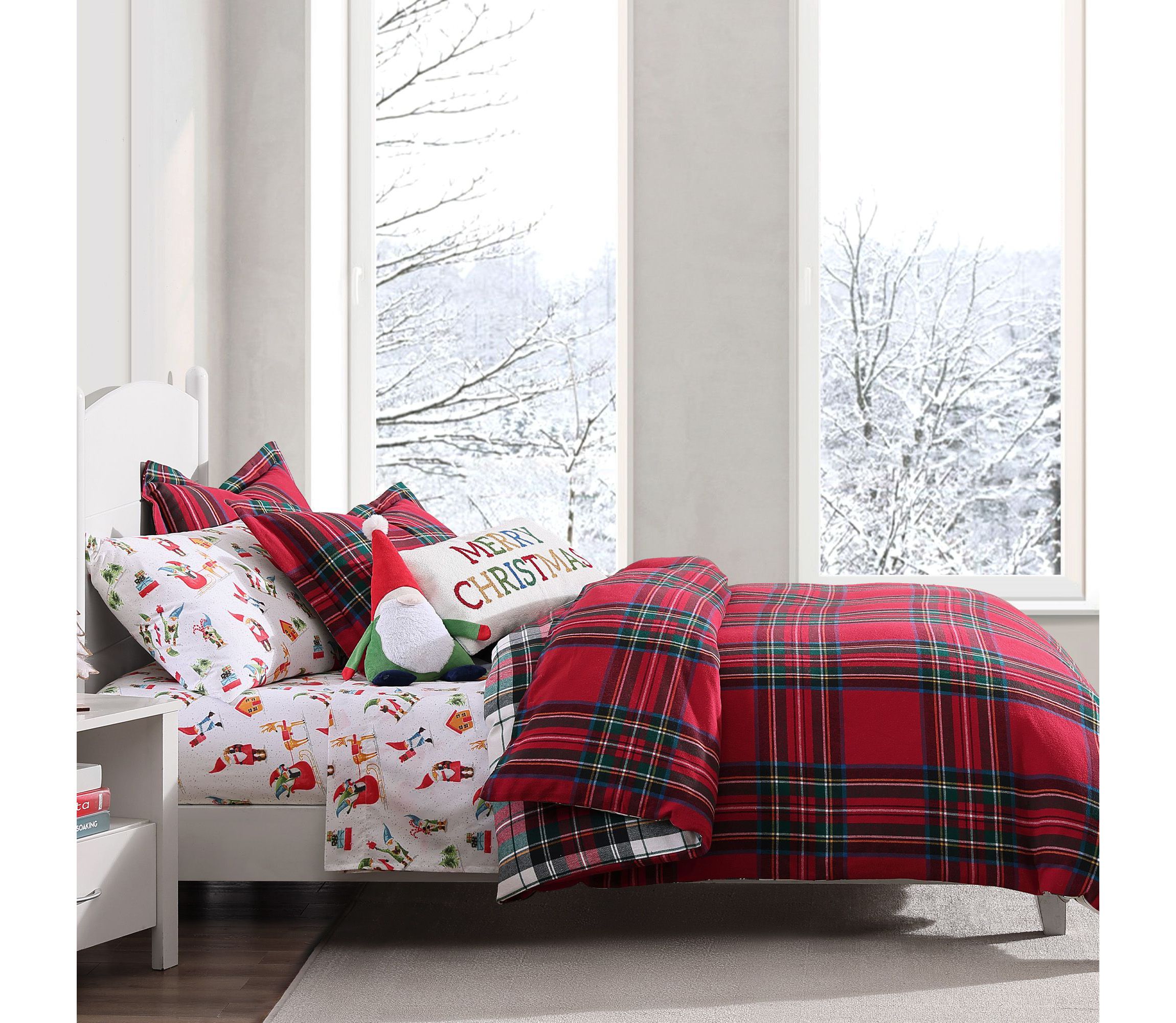 Spencer Plaid Flannel Duvet Cover Set