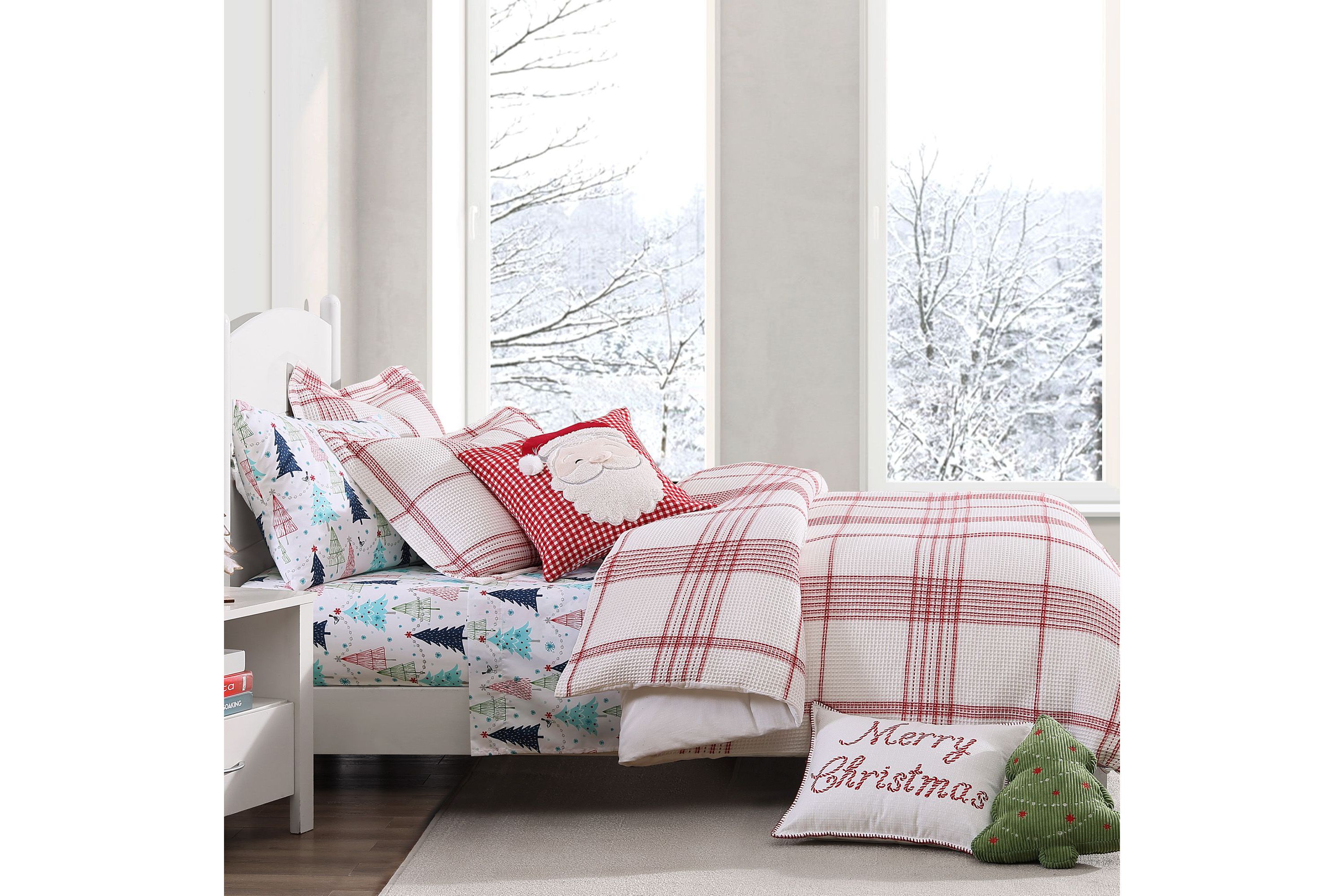 Peppermint Plaid Duvet Cover Set