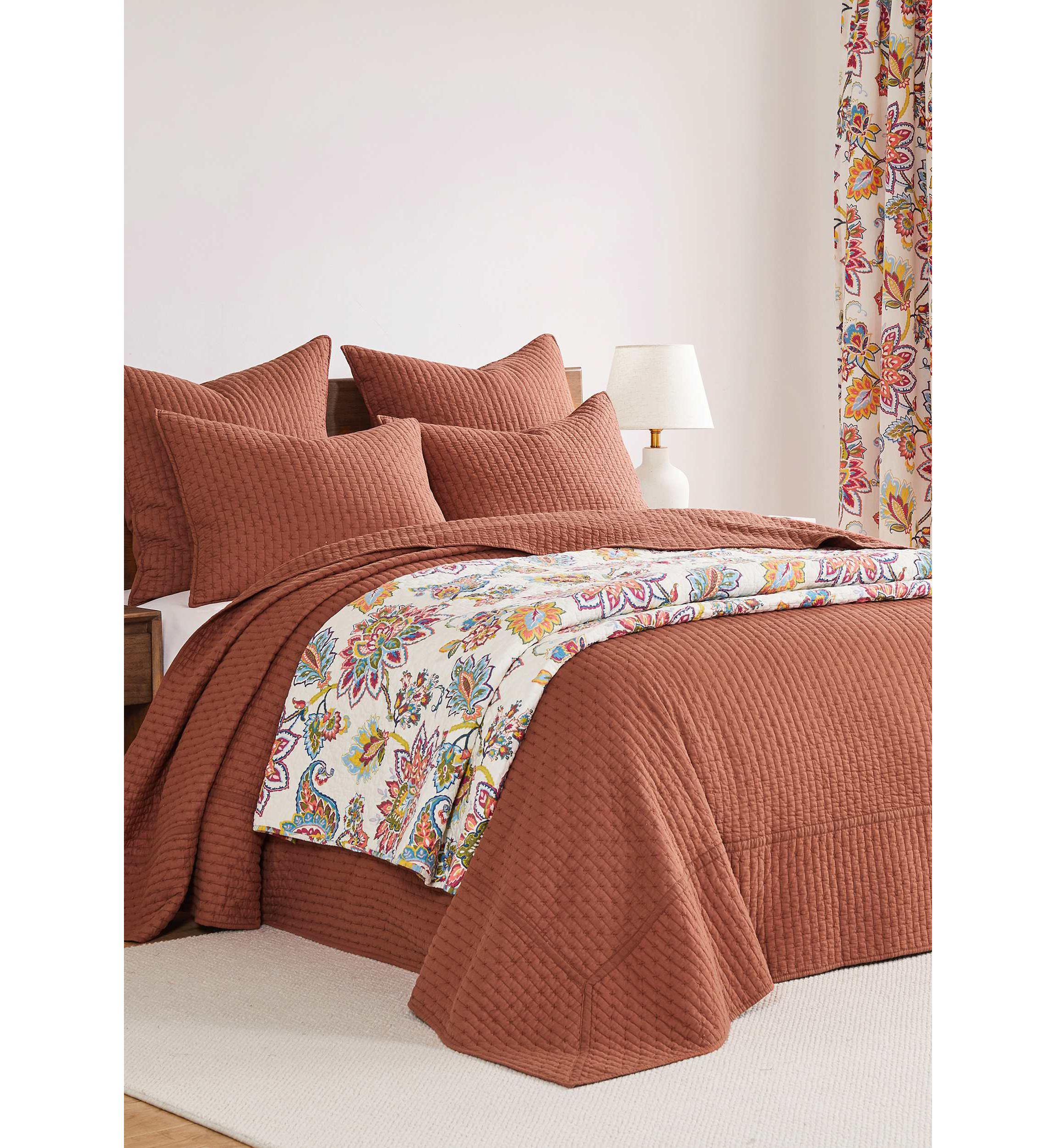 Cross Stitch Chambray Bedspread Set