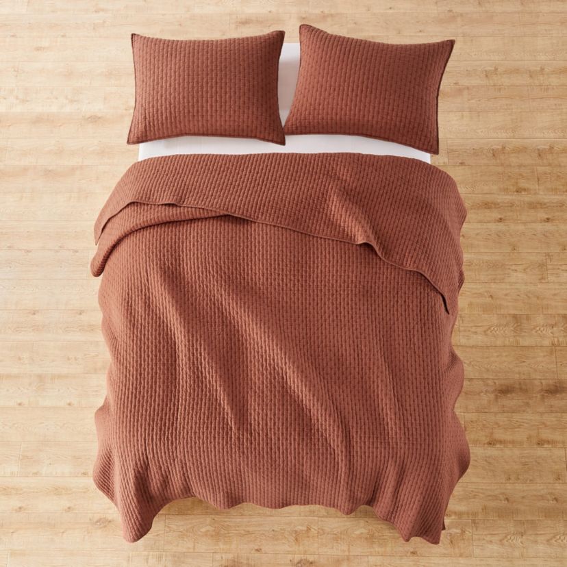 Cross Stitch Chambray Bedspread Set