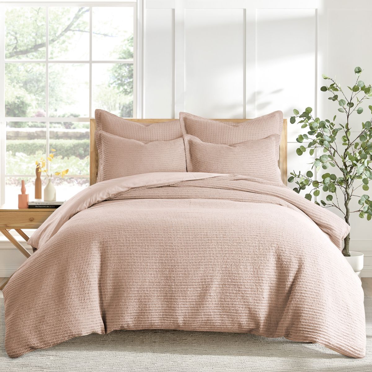 Cloud Waffle Cocoa Duvet Set