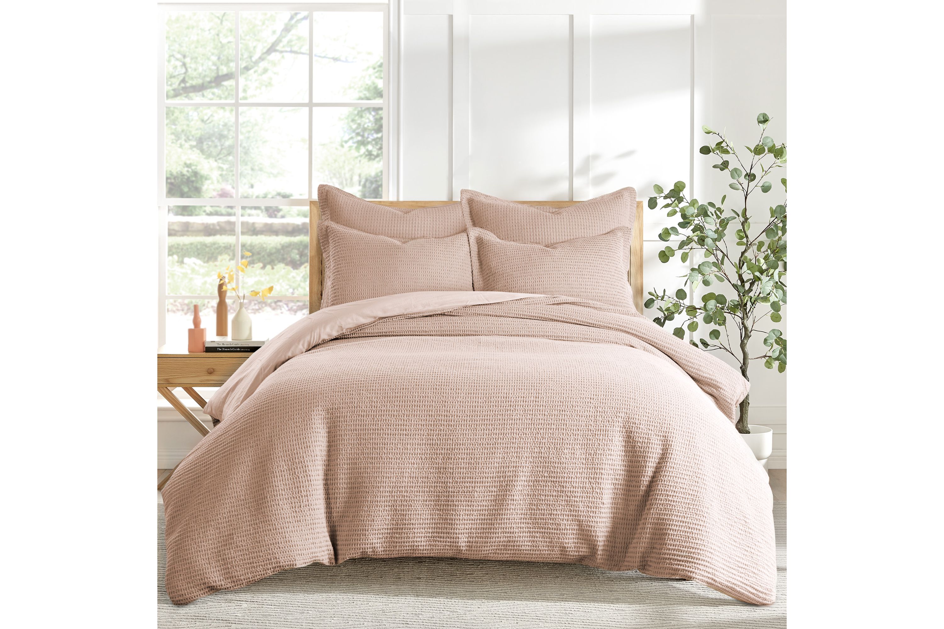 Cloud Waffle Cocoa Duvet Set