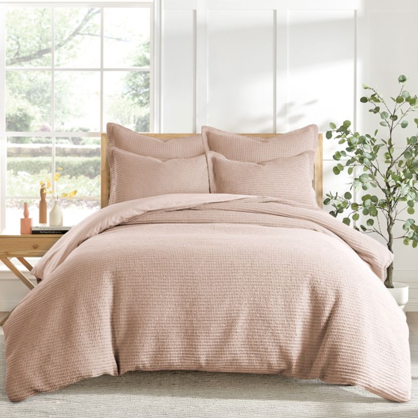 Cloud Waffle Cocoa Duvet Set