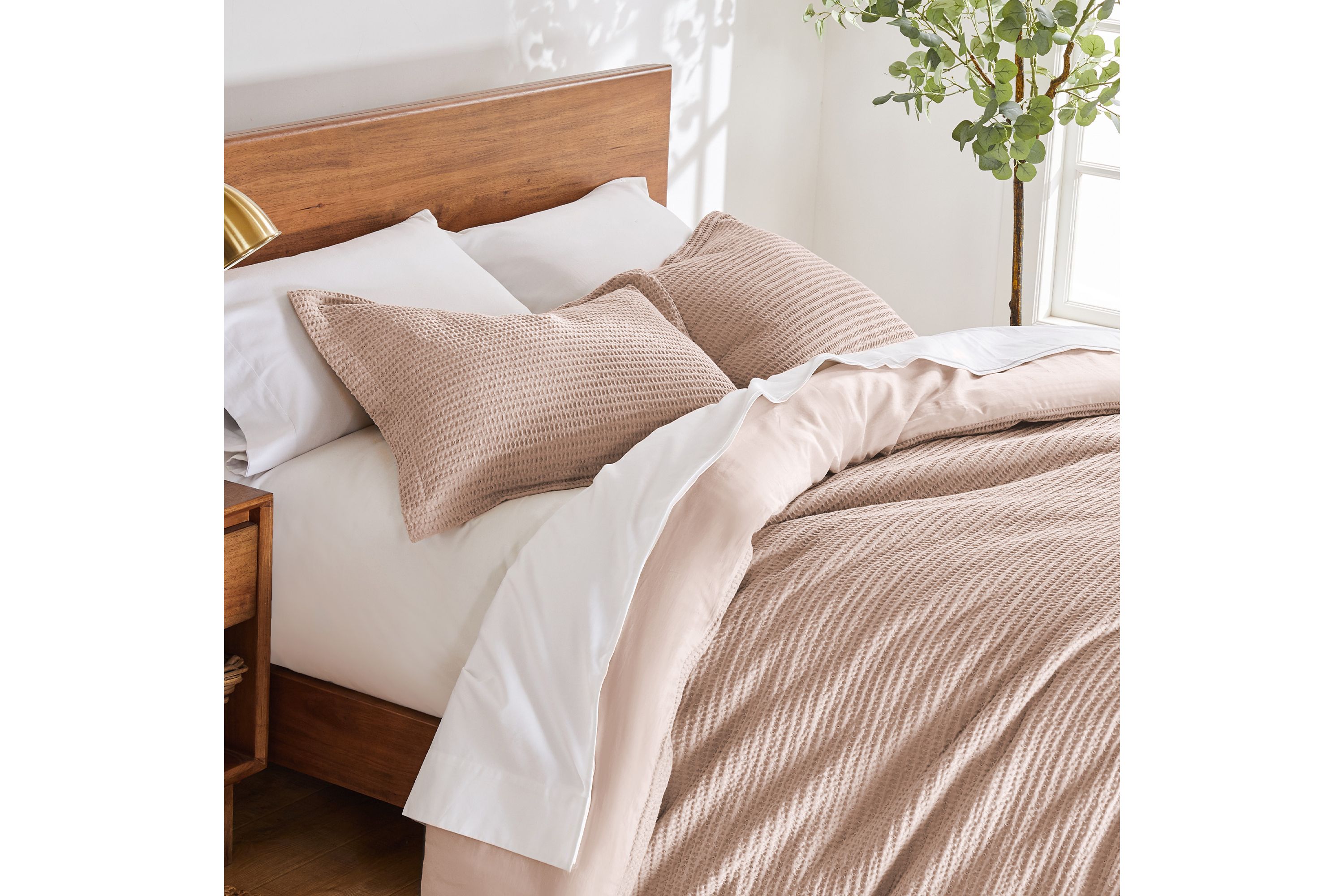 Cloud Waffle Cocoa Duvet Set