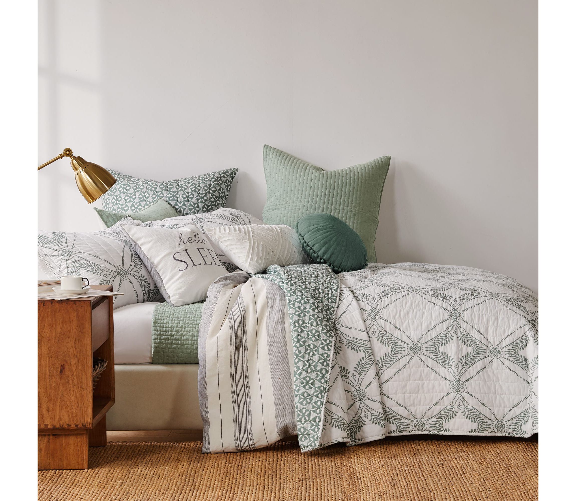 Kemala Sage Quilt Set