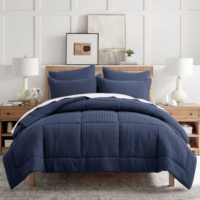 Mills Waffle Adobe Twin Comforter Set