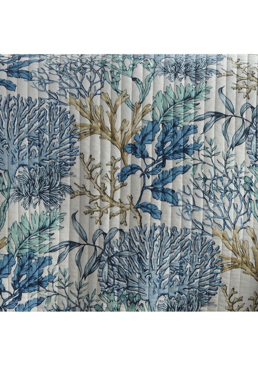 Mahina Blue Reversible Quilt Set