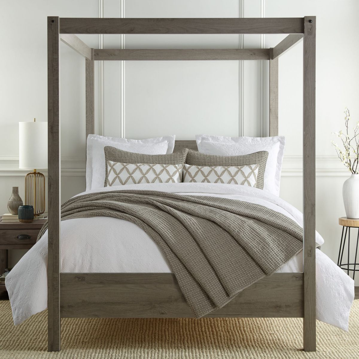 Matalasse Bright White Twin Comforter Set