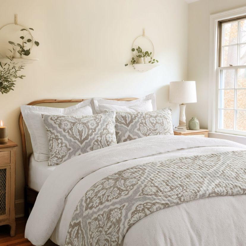 Matalasse Bright White Twin Comforter Set