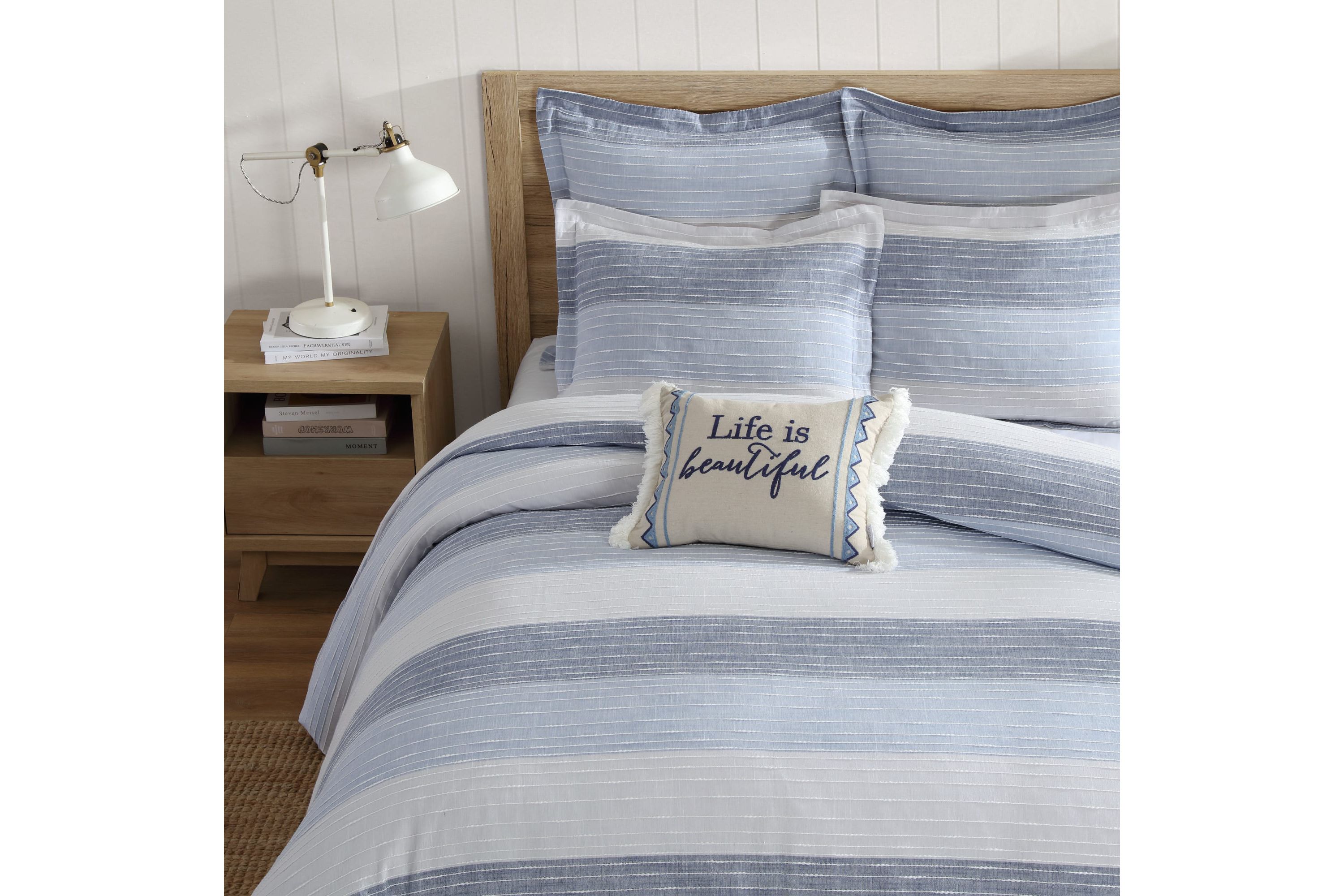 Sand Stripes Natural Duvet Set