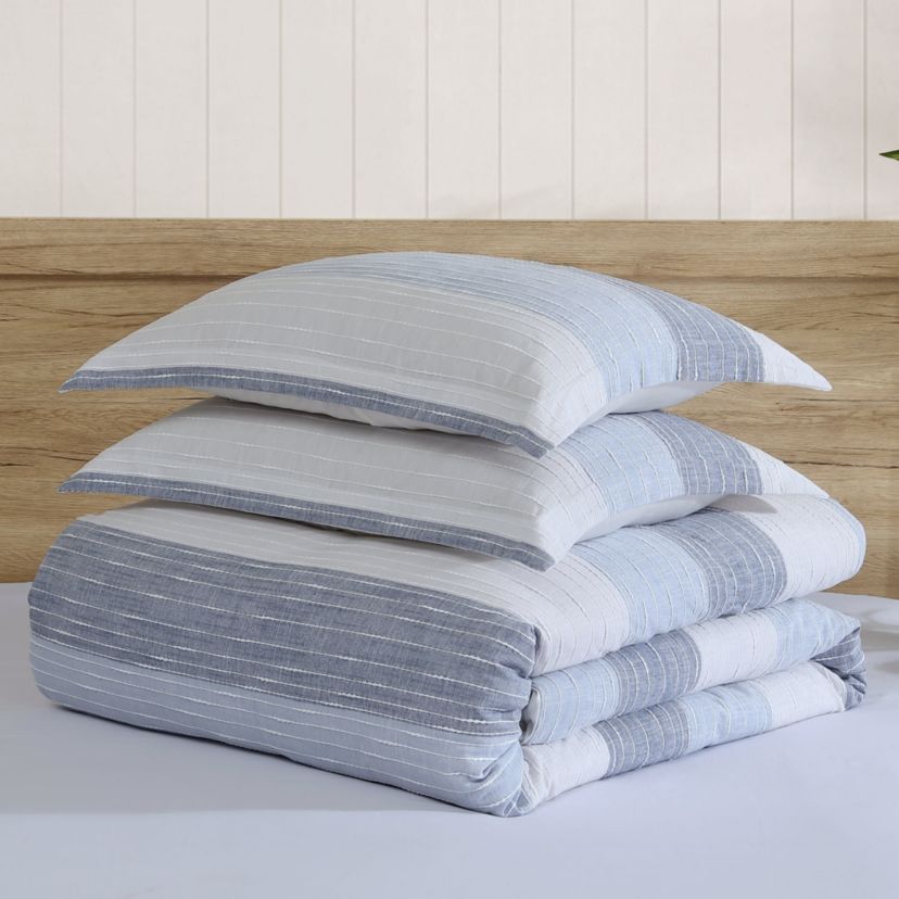 Sand Stripes Natural Duvet Set