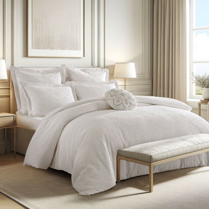 Matalasse Bright White Full/Queen Duvet Set