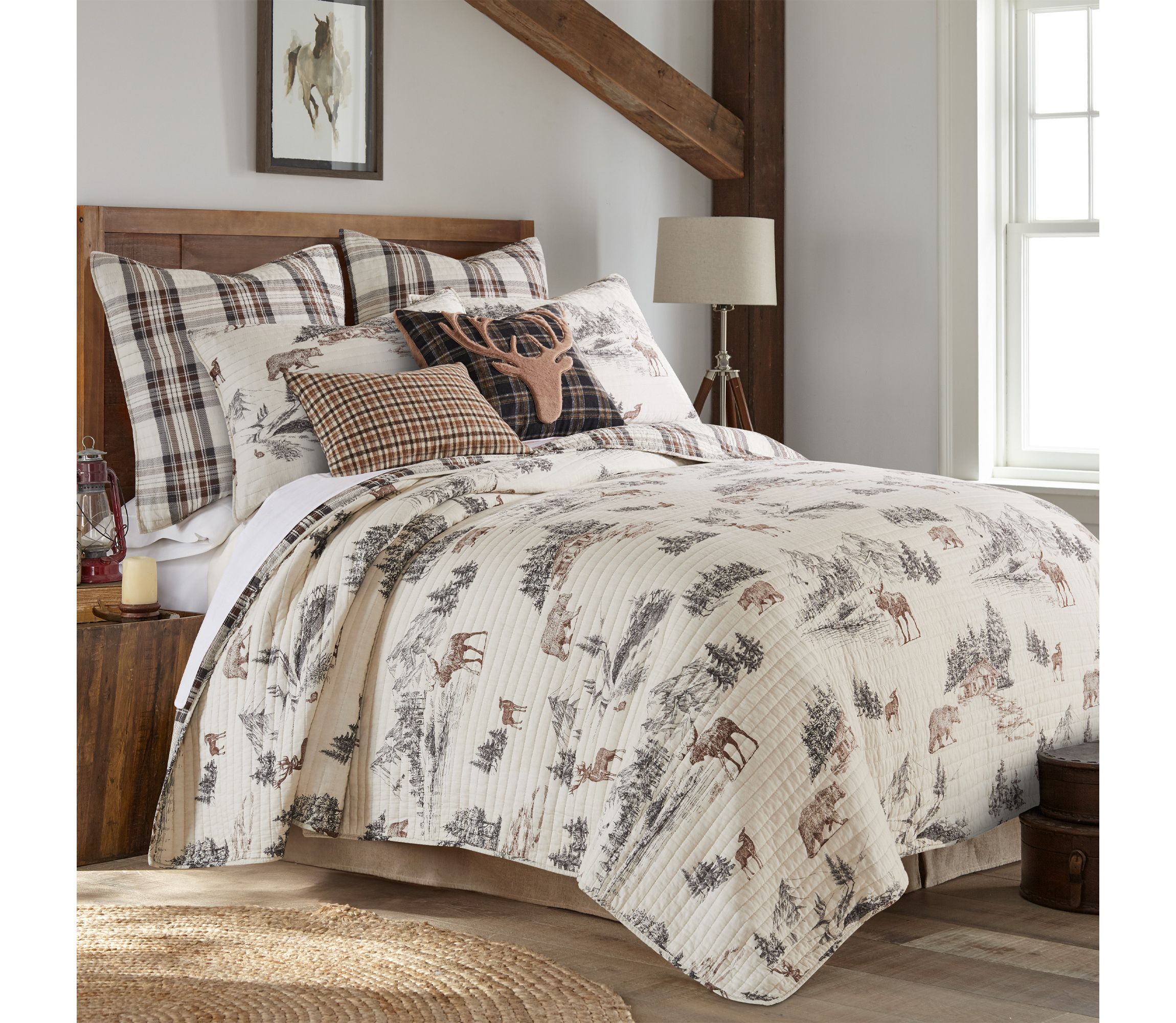 Lodge Toile Quilt Set