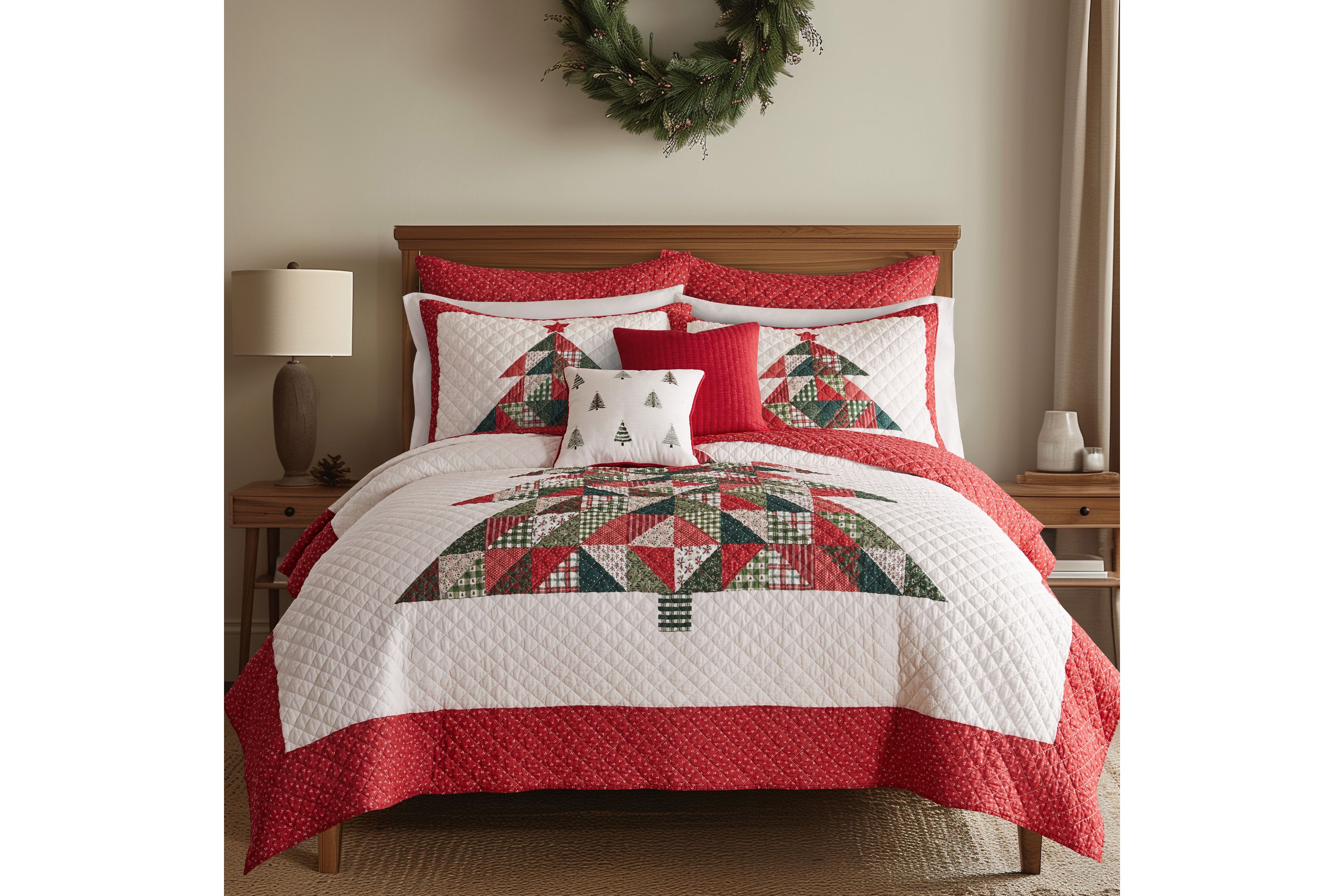 Patchwork Pine Quilt Set