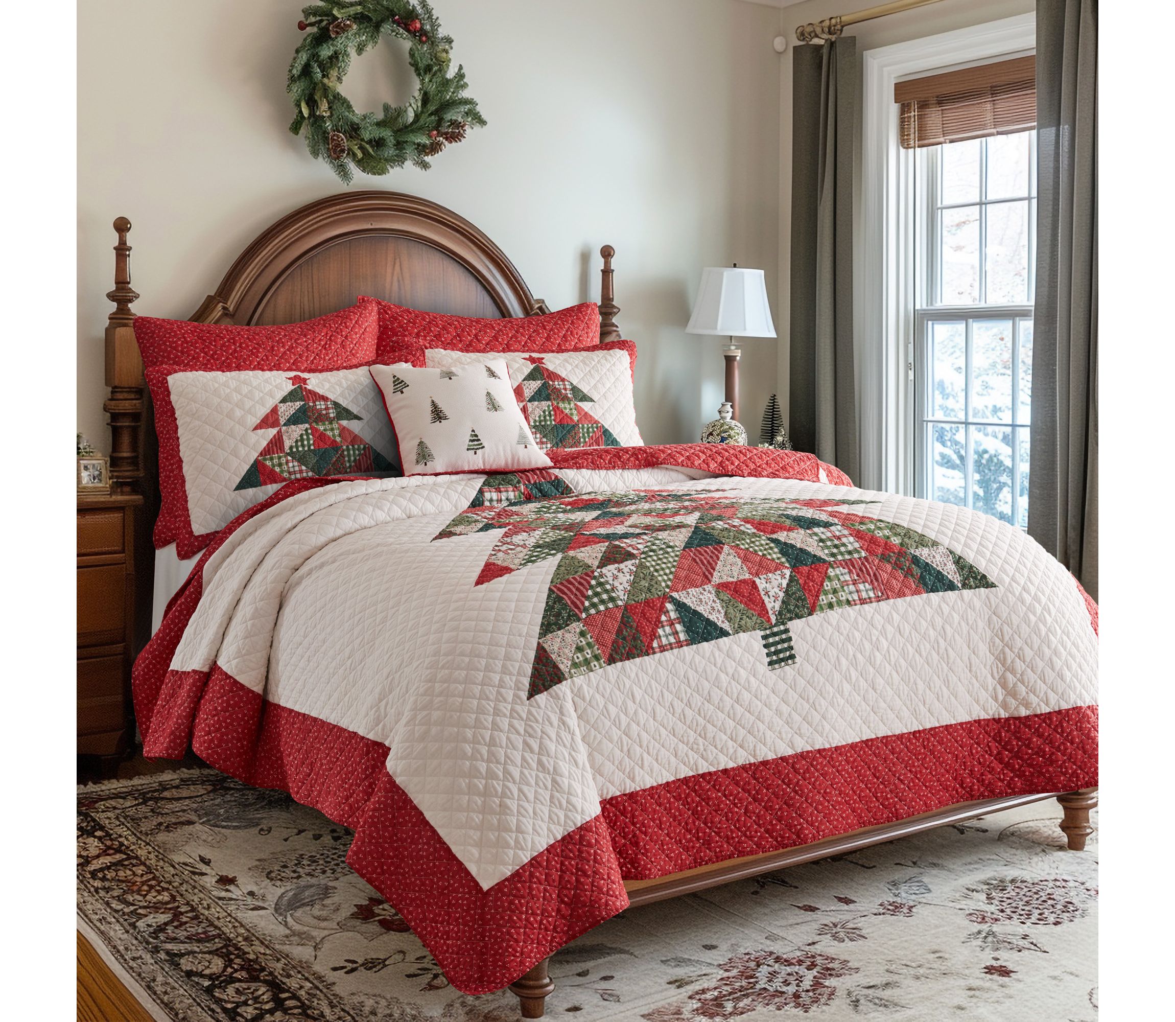 Patchwork Pine Quilt Set