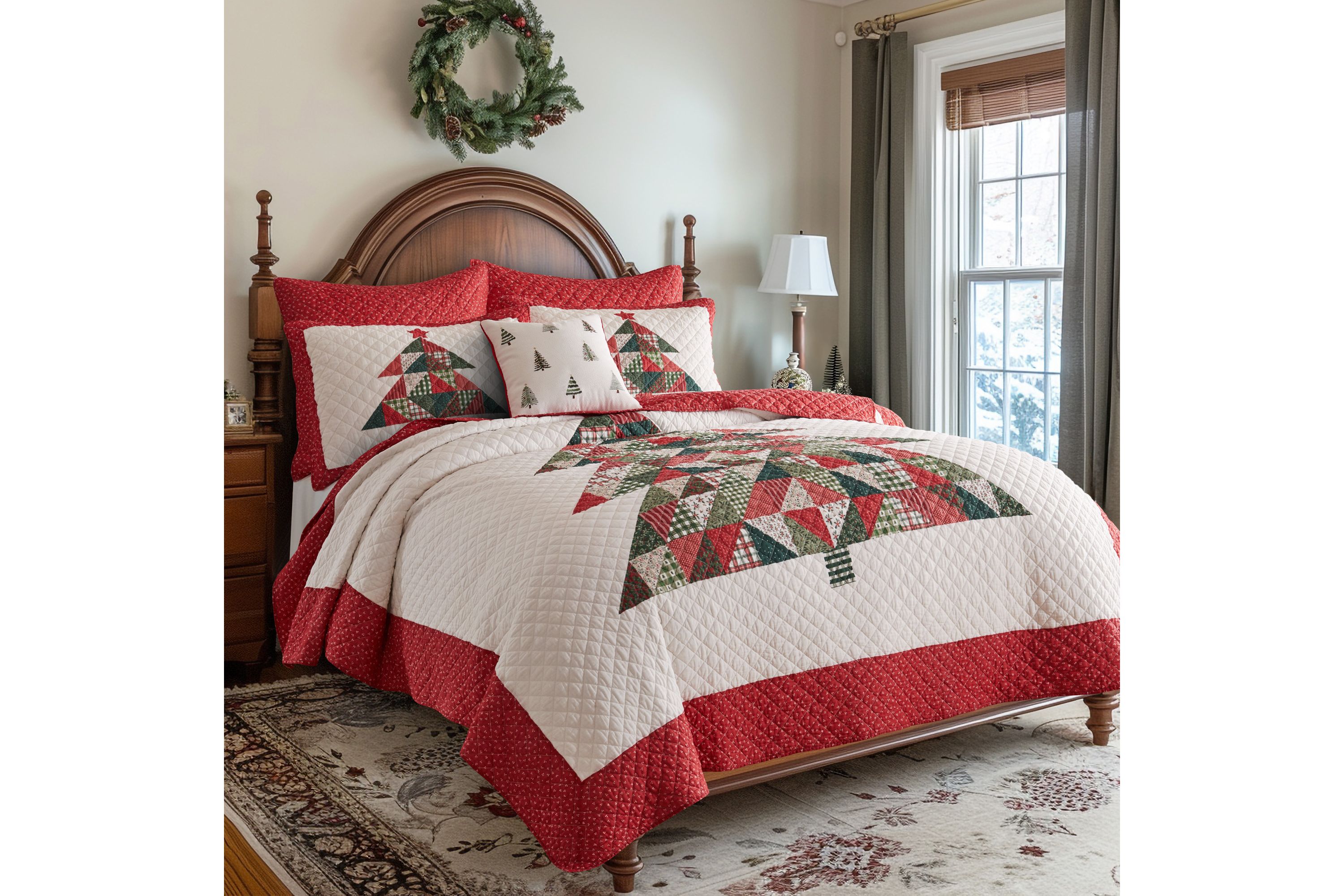 Patchwork Pine Quilt Set