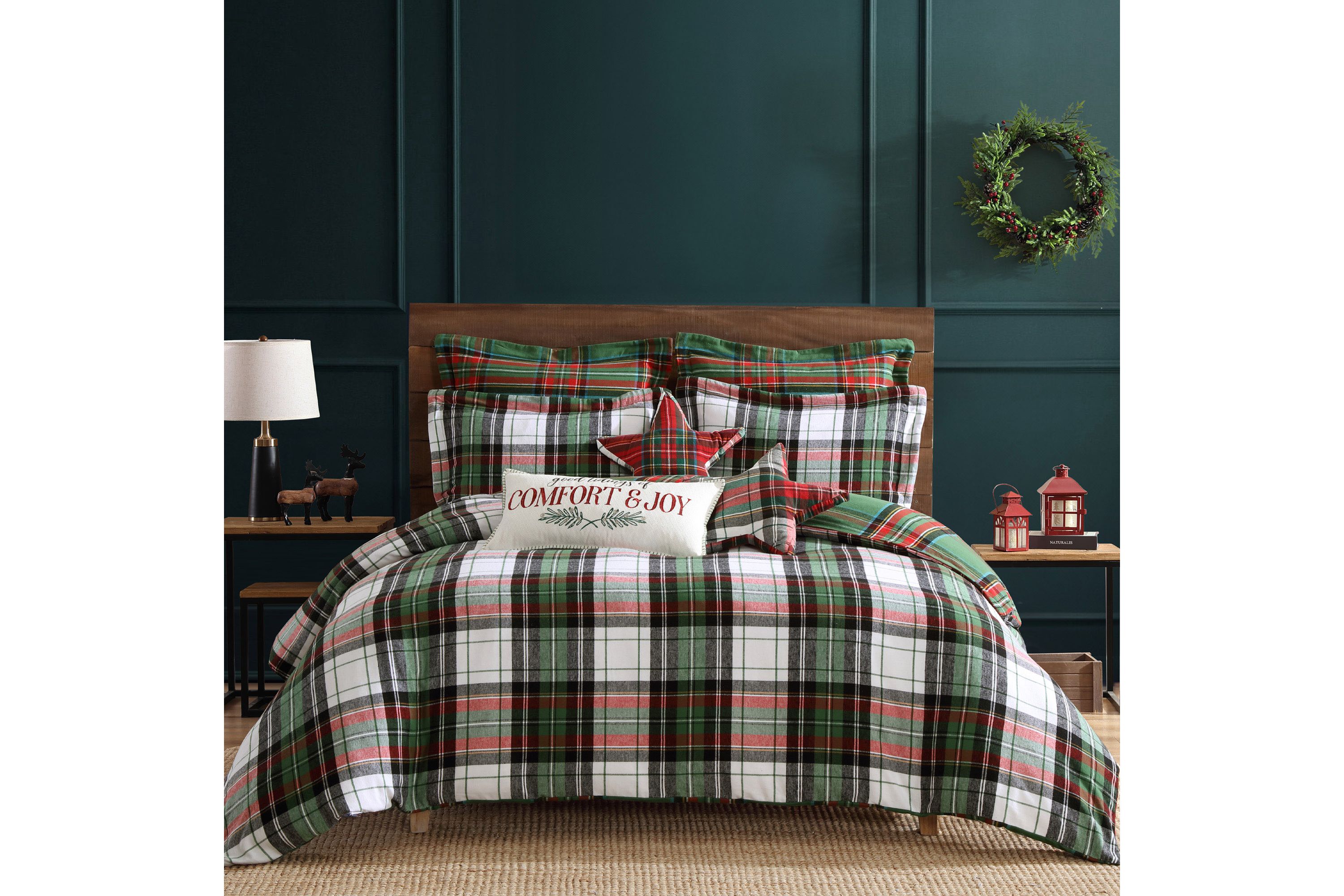 Spencer Plaid Green Duvet Set