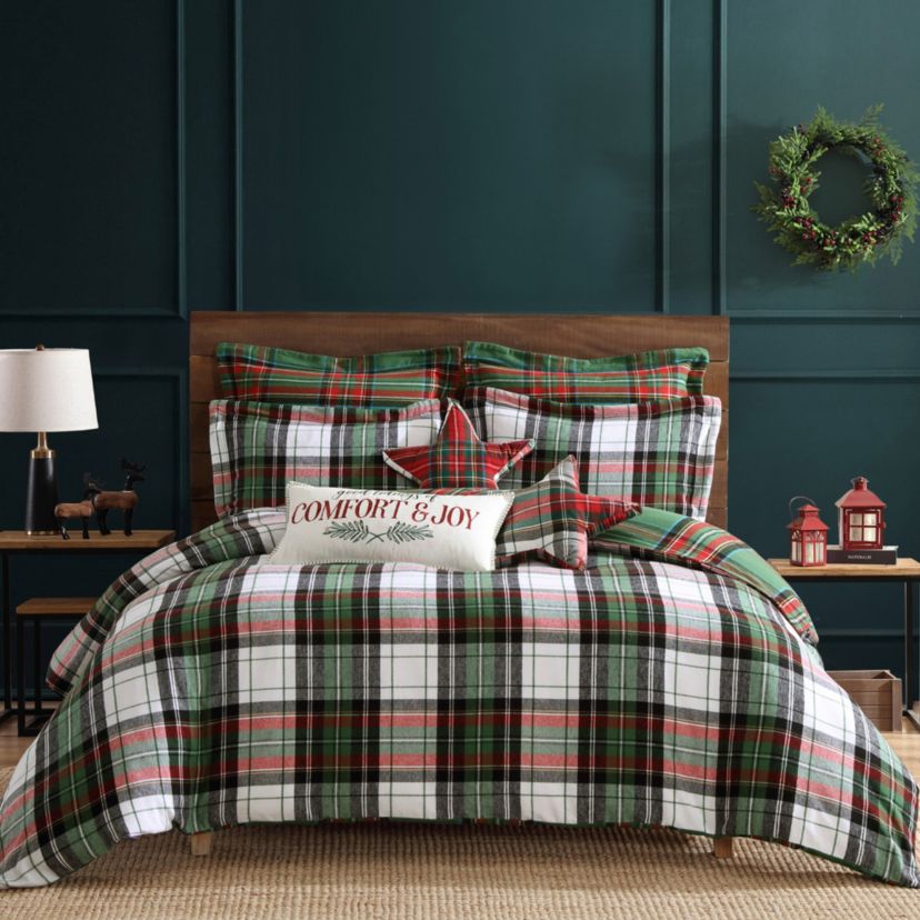 Spencer Plaid Green Duvet Set