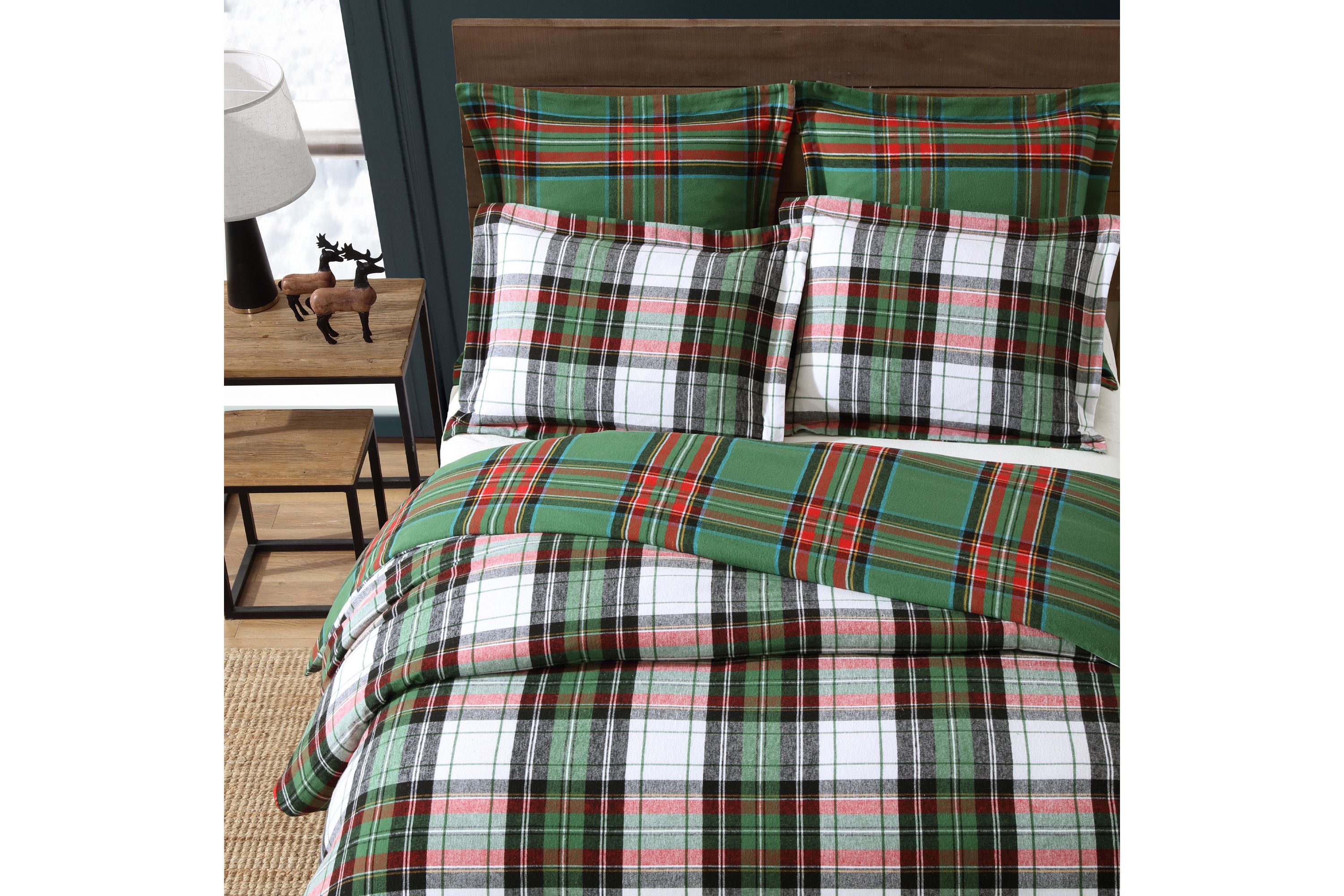 Spencer Plaid Green Duvet Set