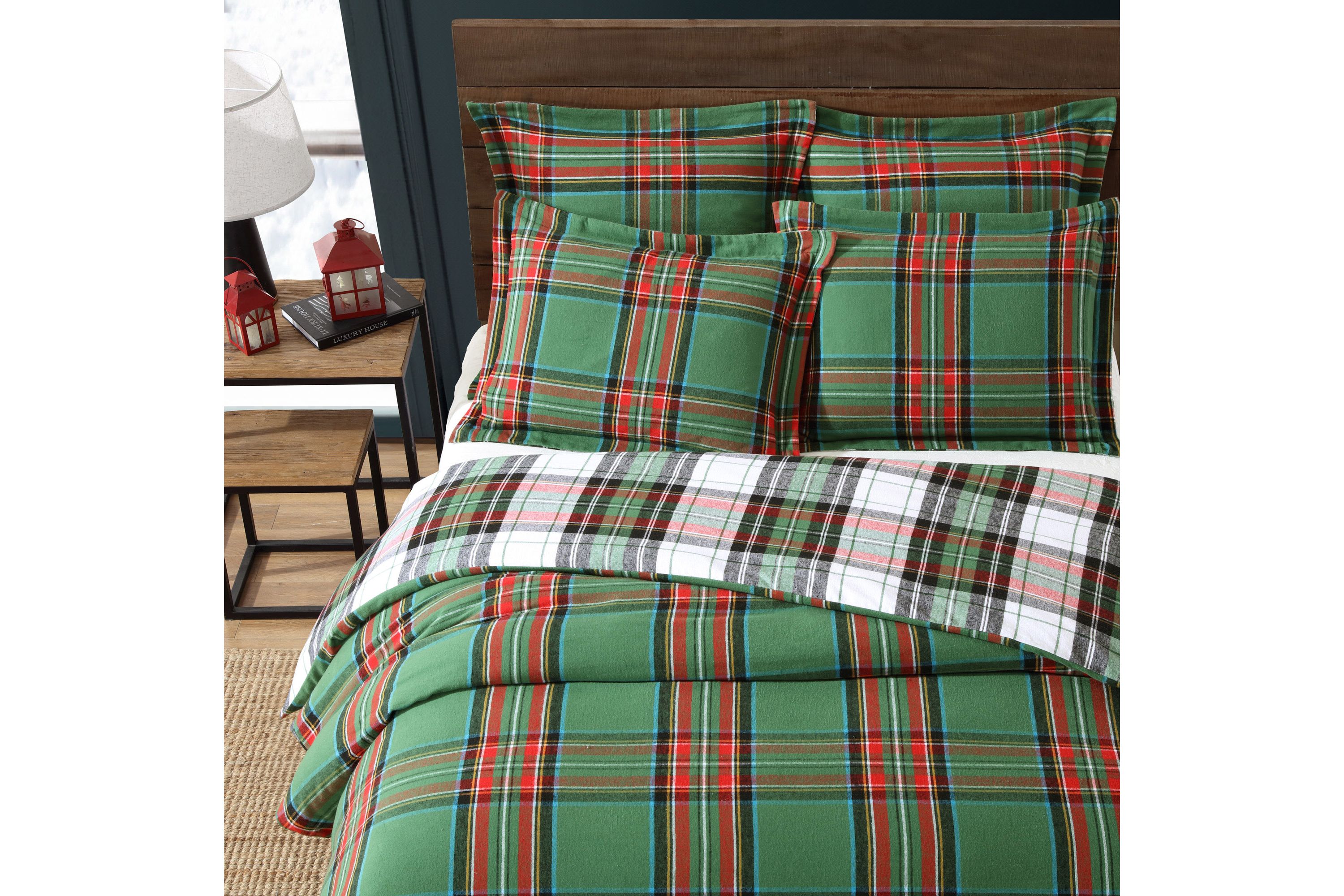 Spencer Plaid Green Duvet Set
