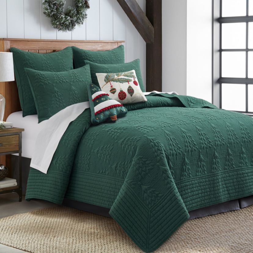 O Christmas Tree Green  Quilt Set