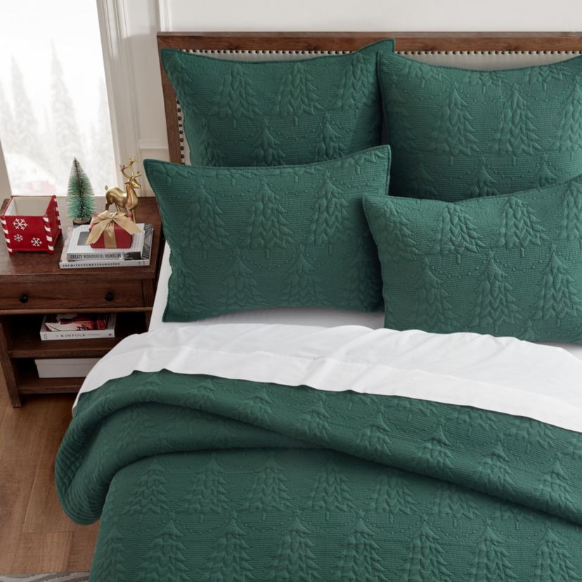 O Christmas Tree Green  Quilt Set