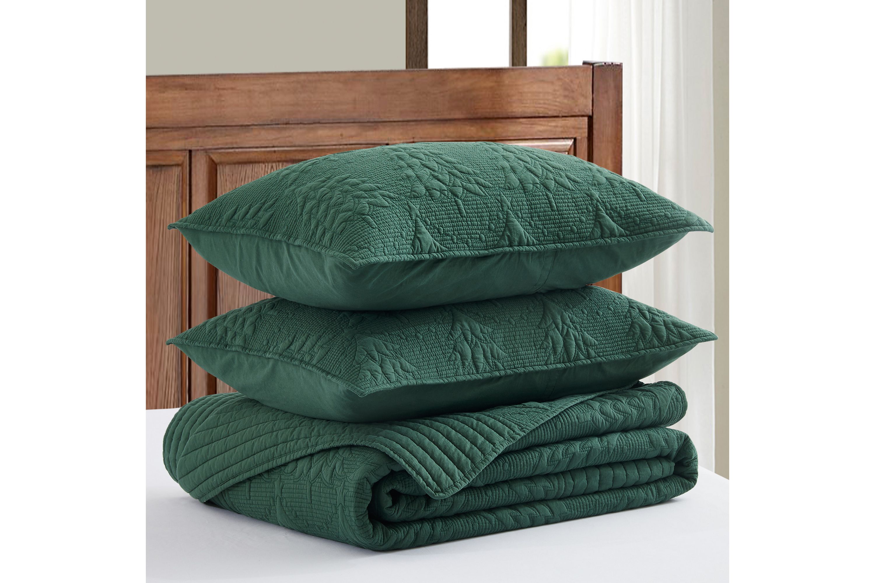 O Christmas Tree Green  Quilt Set