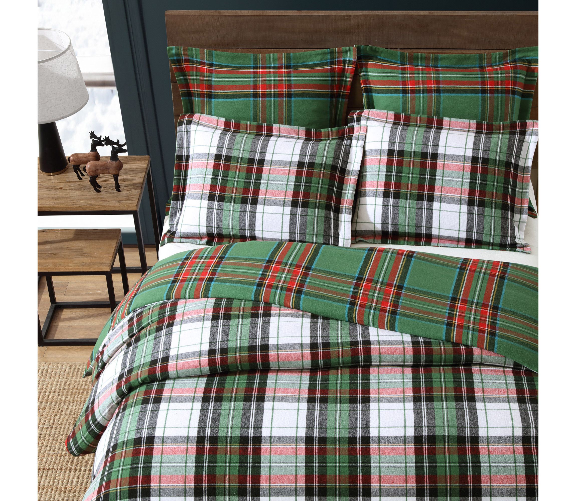 Spencer Plaid Green Comforter Set