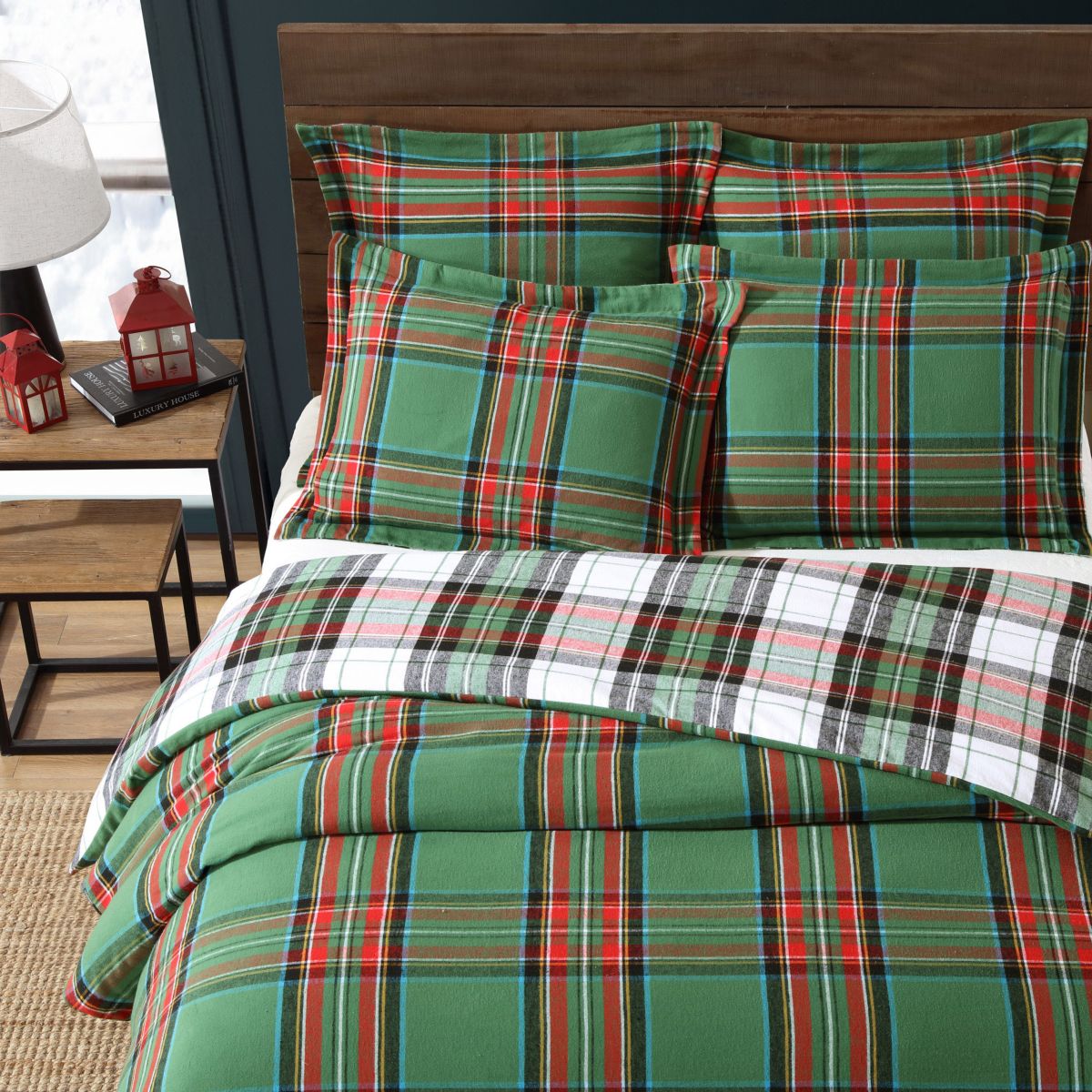Spencer Plaid Green Comforter Set