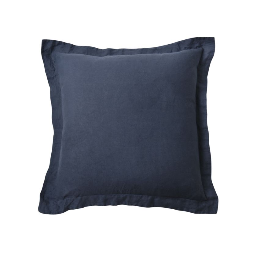 Washed Linen Sham with Flange