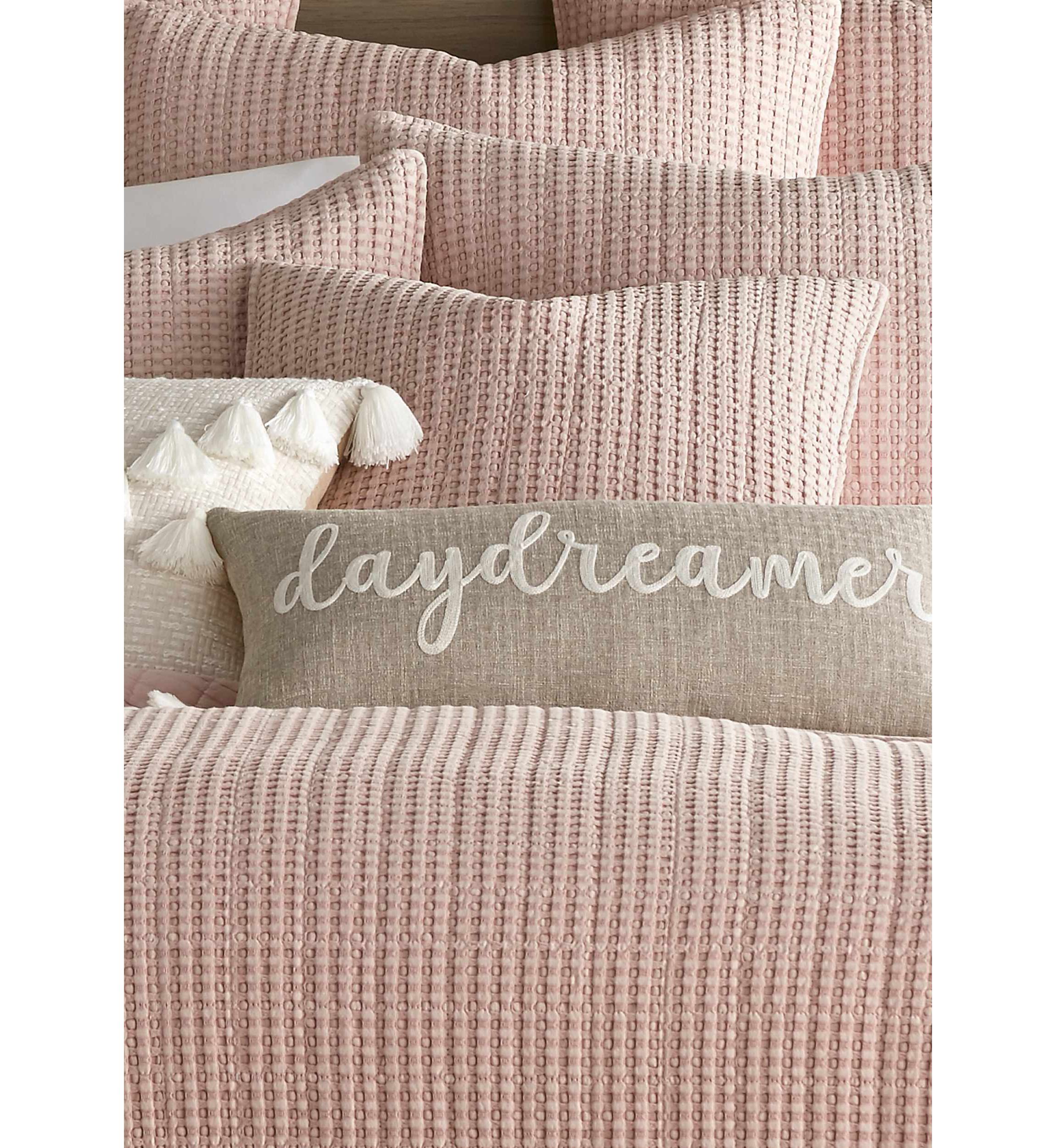 Mills Waffle Square Pillow